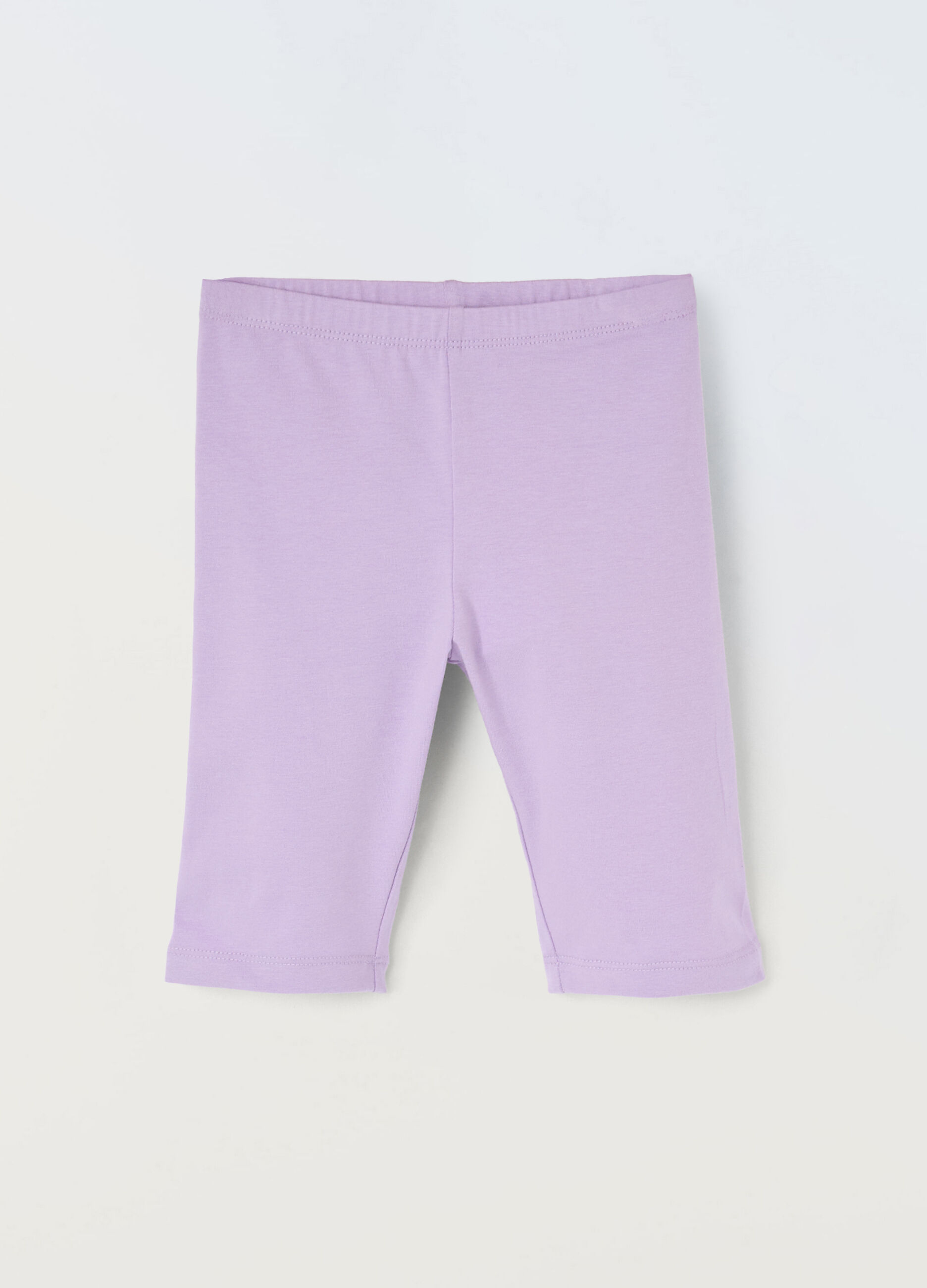 Leggings ciclista in jersey di cotone stretch bambina