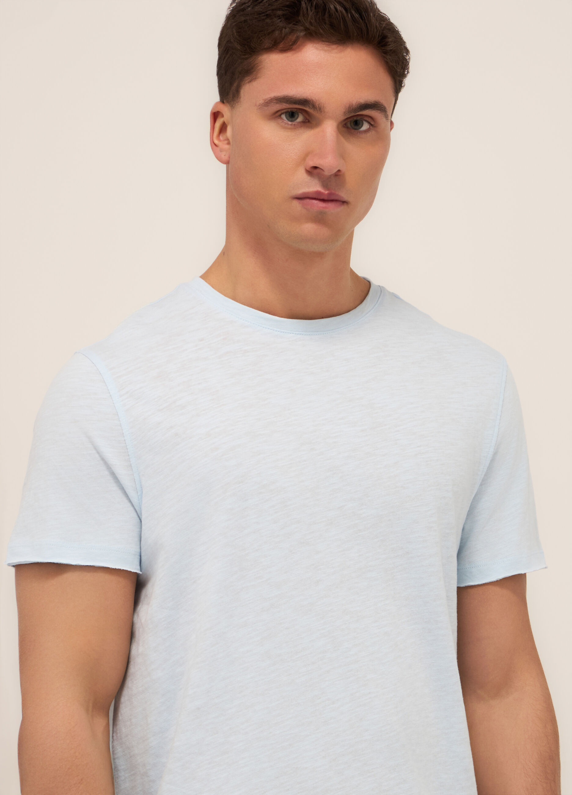 T-shirt in jersey di cotone mélange uomo_2