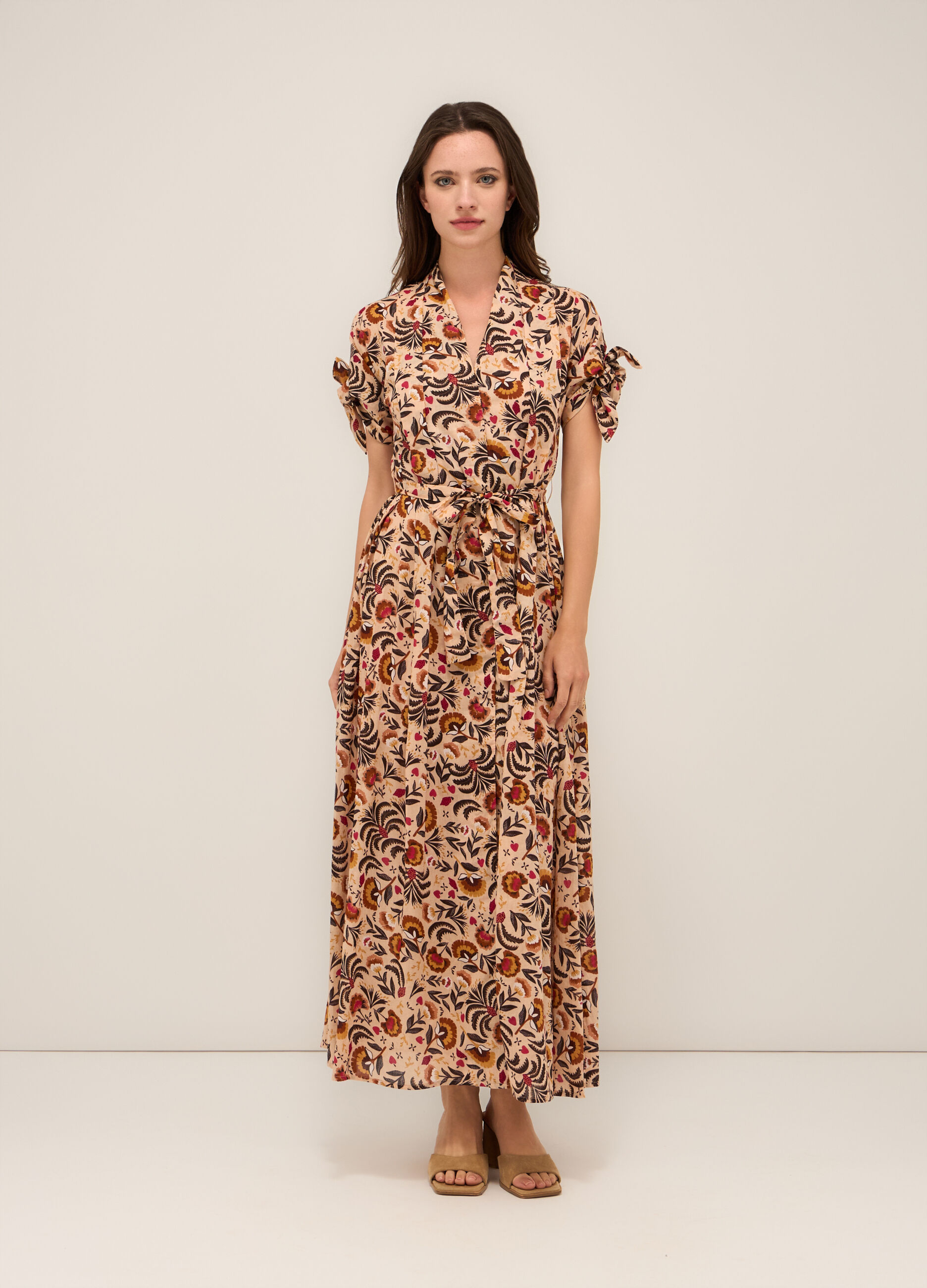 Abito lungo in puro cotone voile donna_0