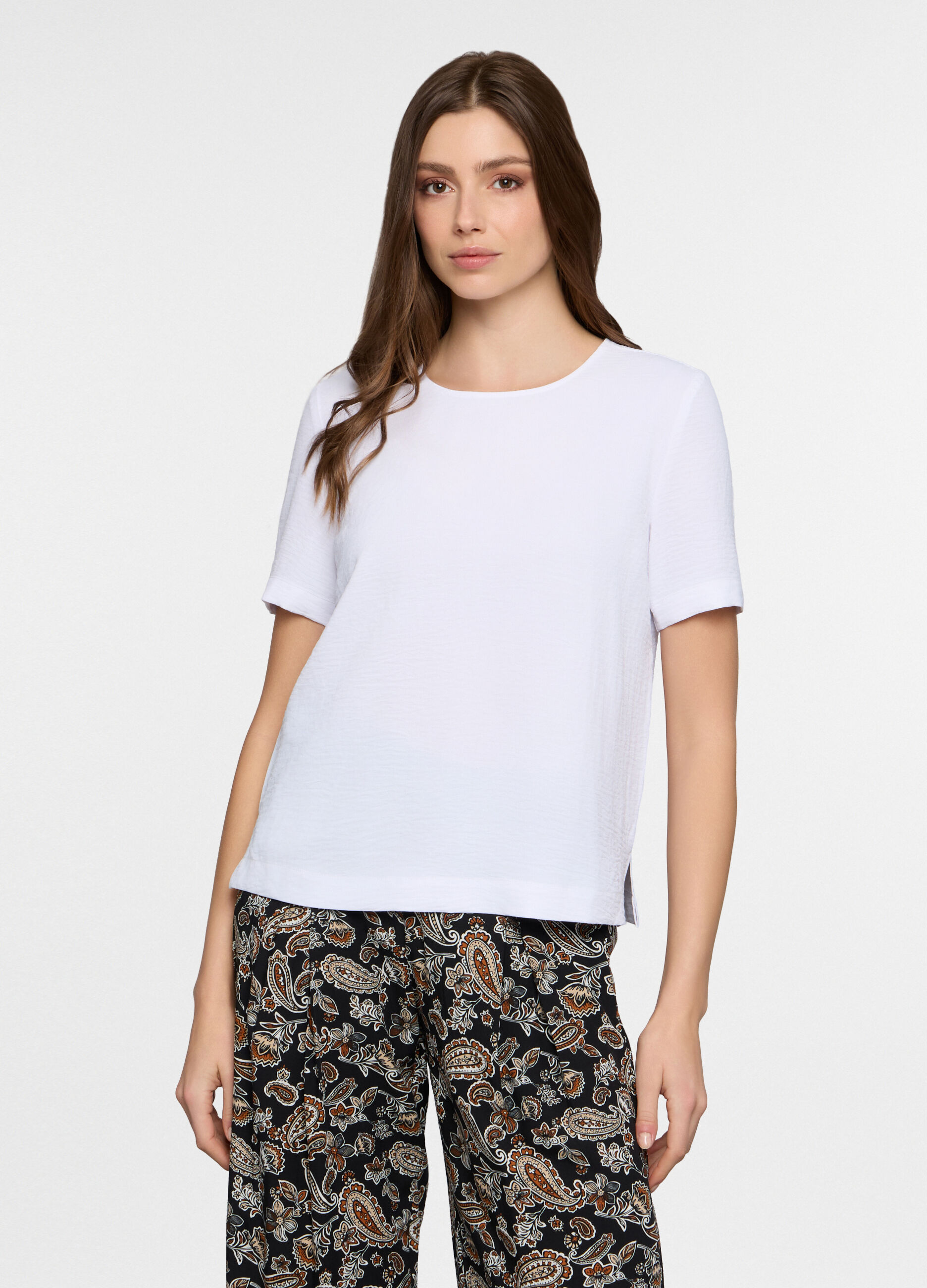 Blusa girocollo regular fit donna_0