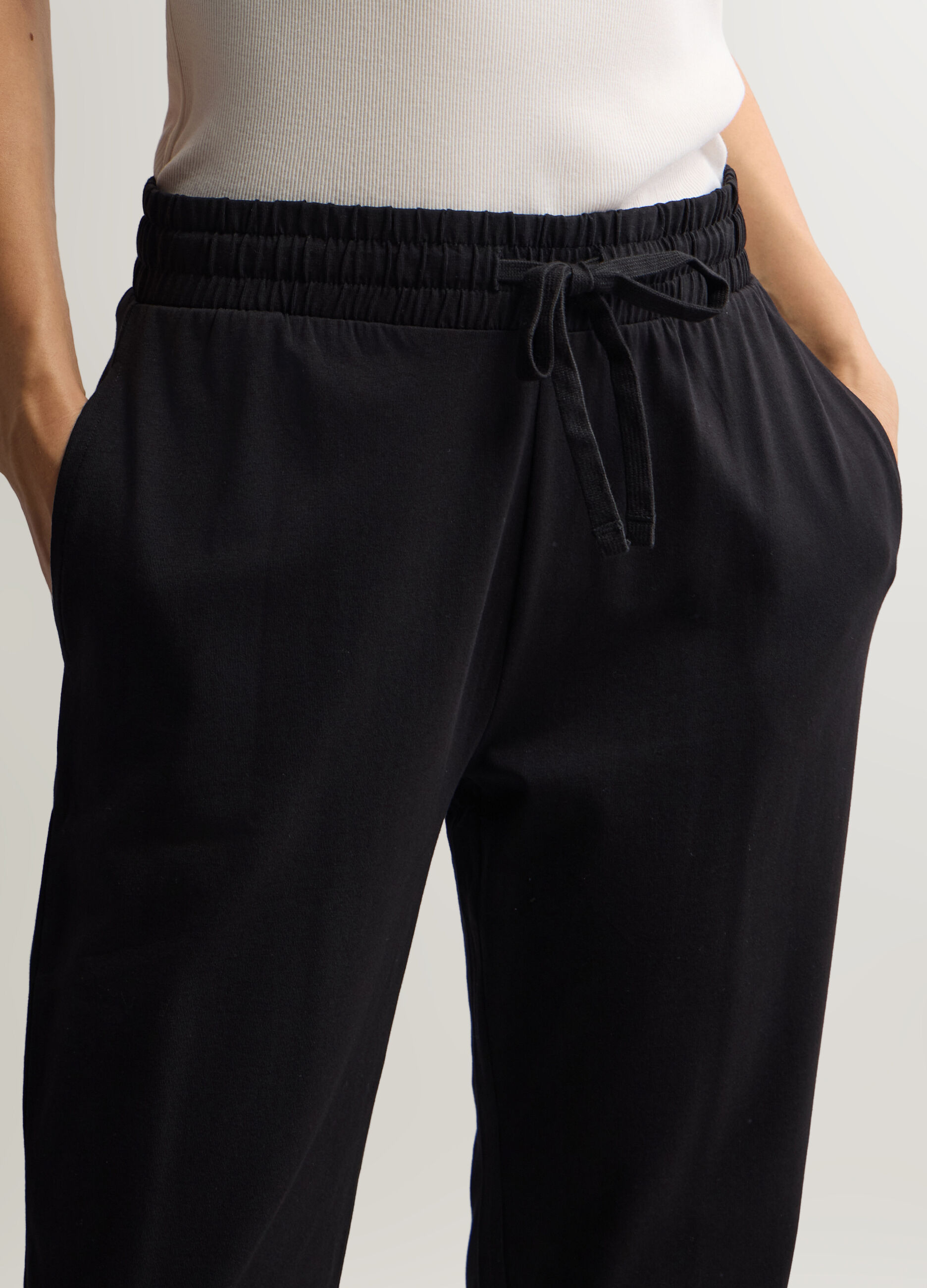 Jogger Fit Regular in jersey di cotone stretch donna_3