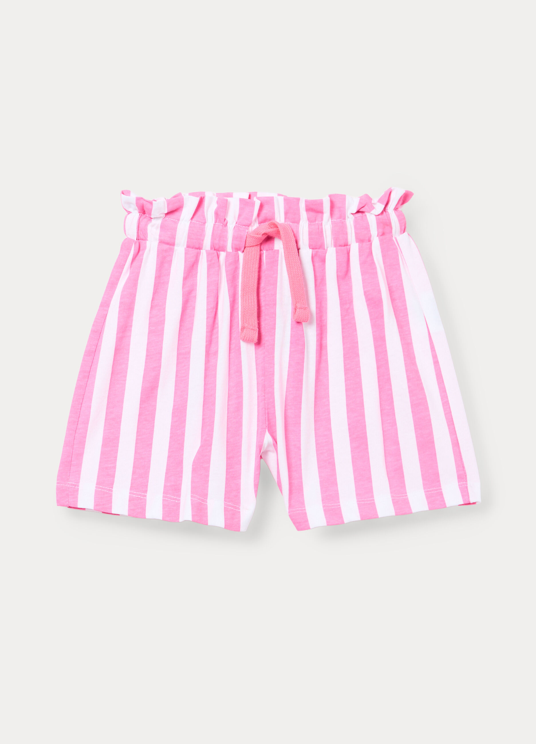 Shorts fit regular in jersey di puro cotone bambina_0