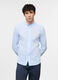 Camica regular fit con colletto button down in voile di cotone_0