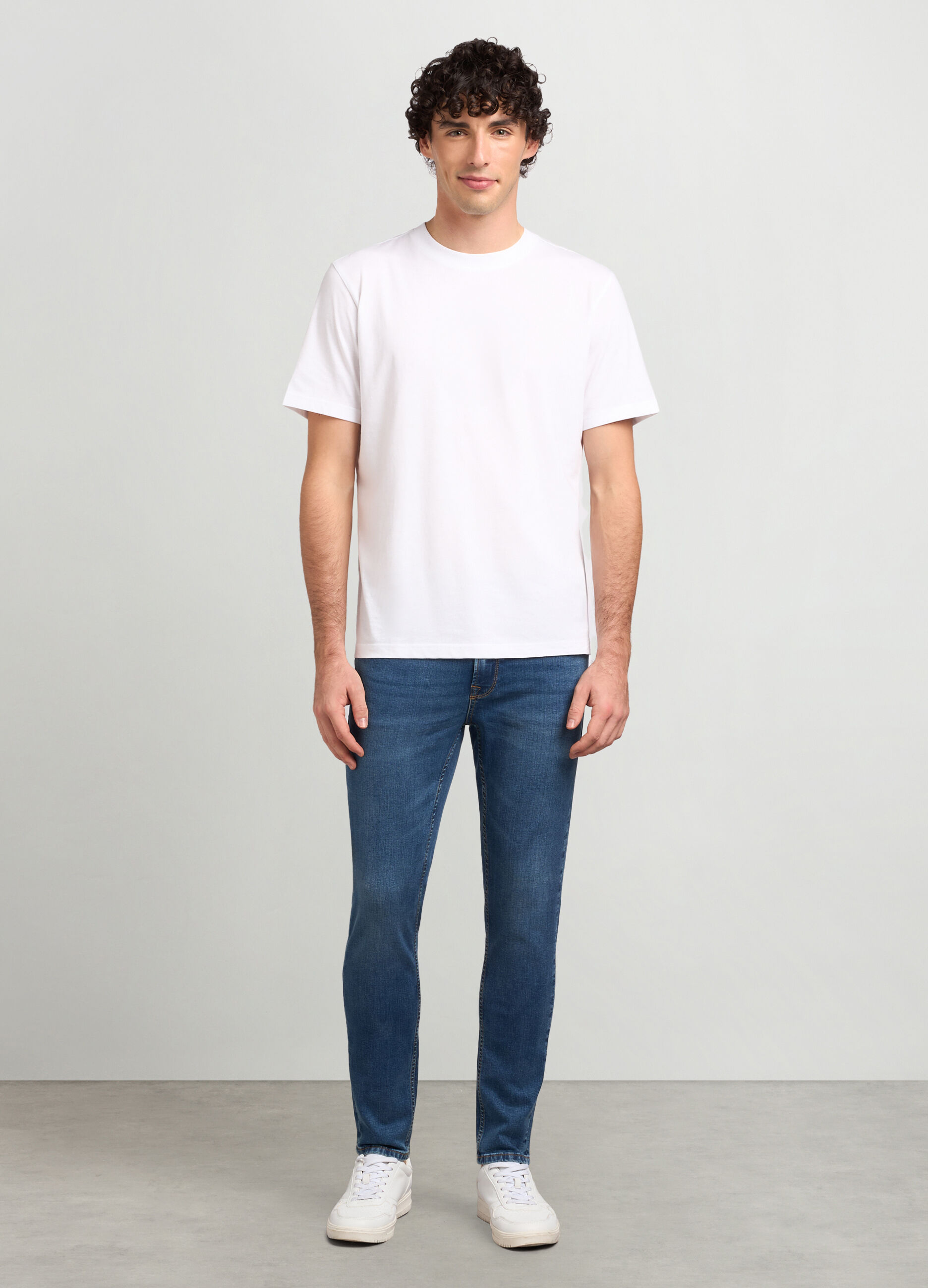 Jeans skinny fit in cotone stretch uomo_0