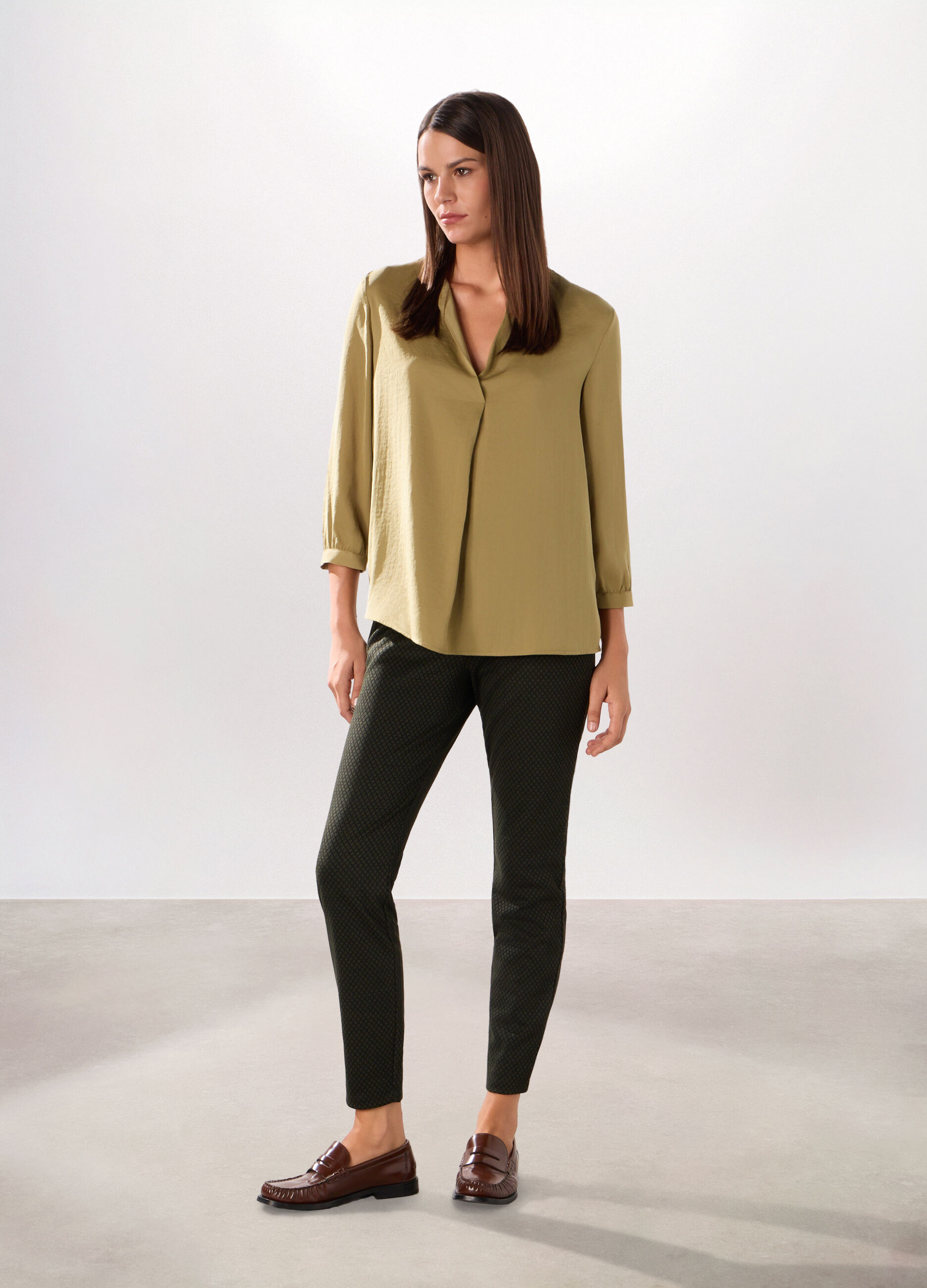 Pantaloni misto viscosa donna_0