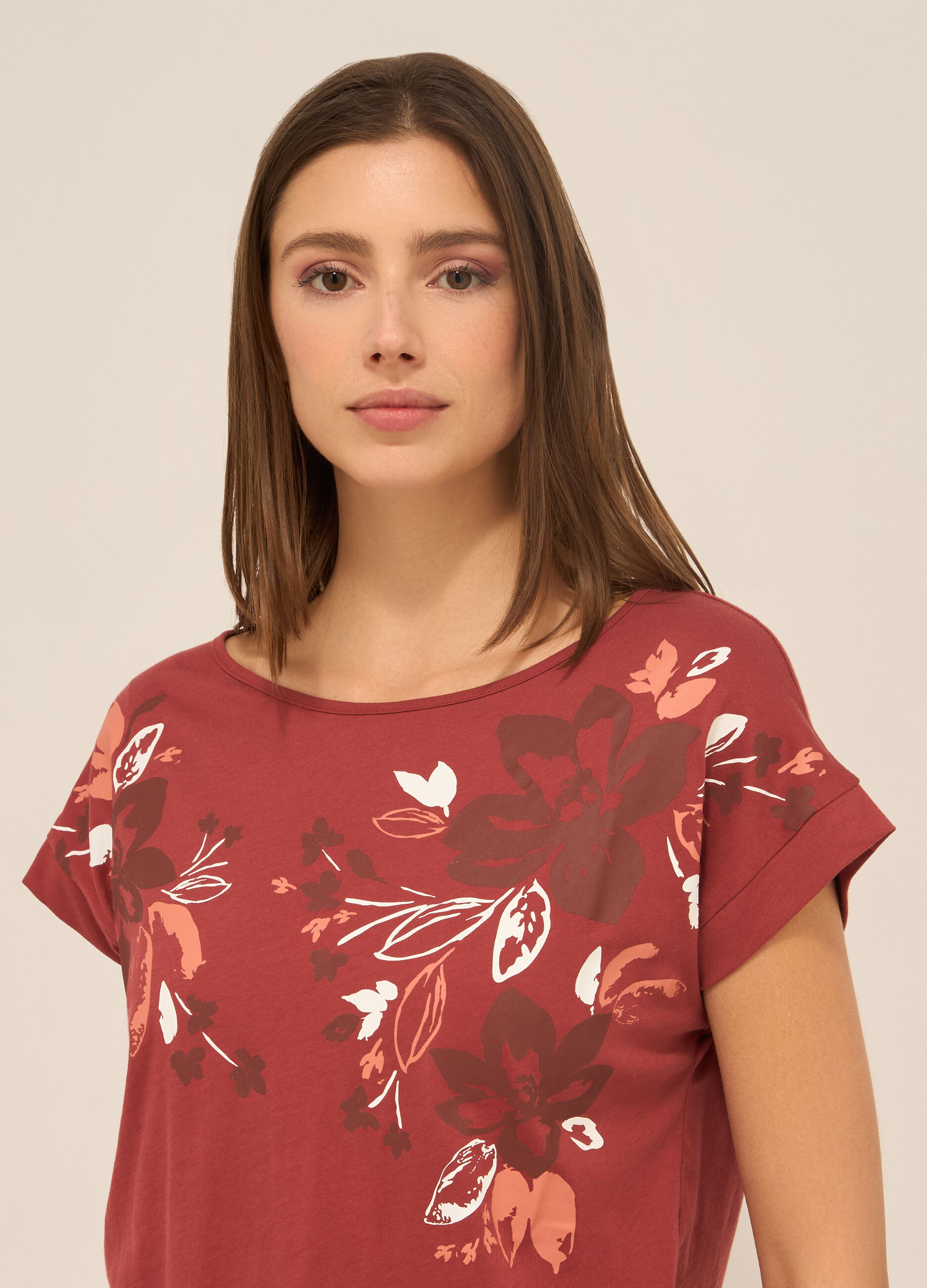 T-shirt in jersey di puro cotone donna_2