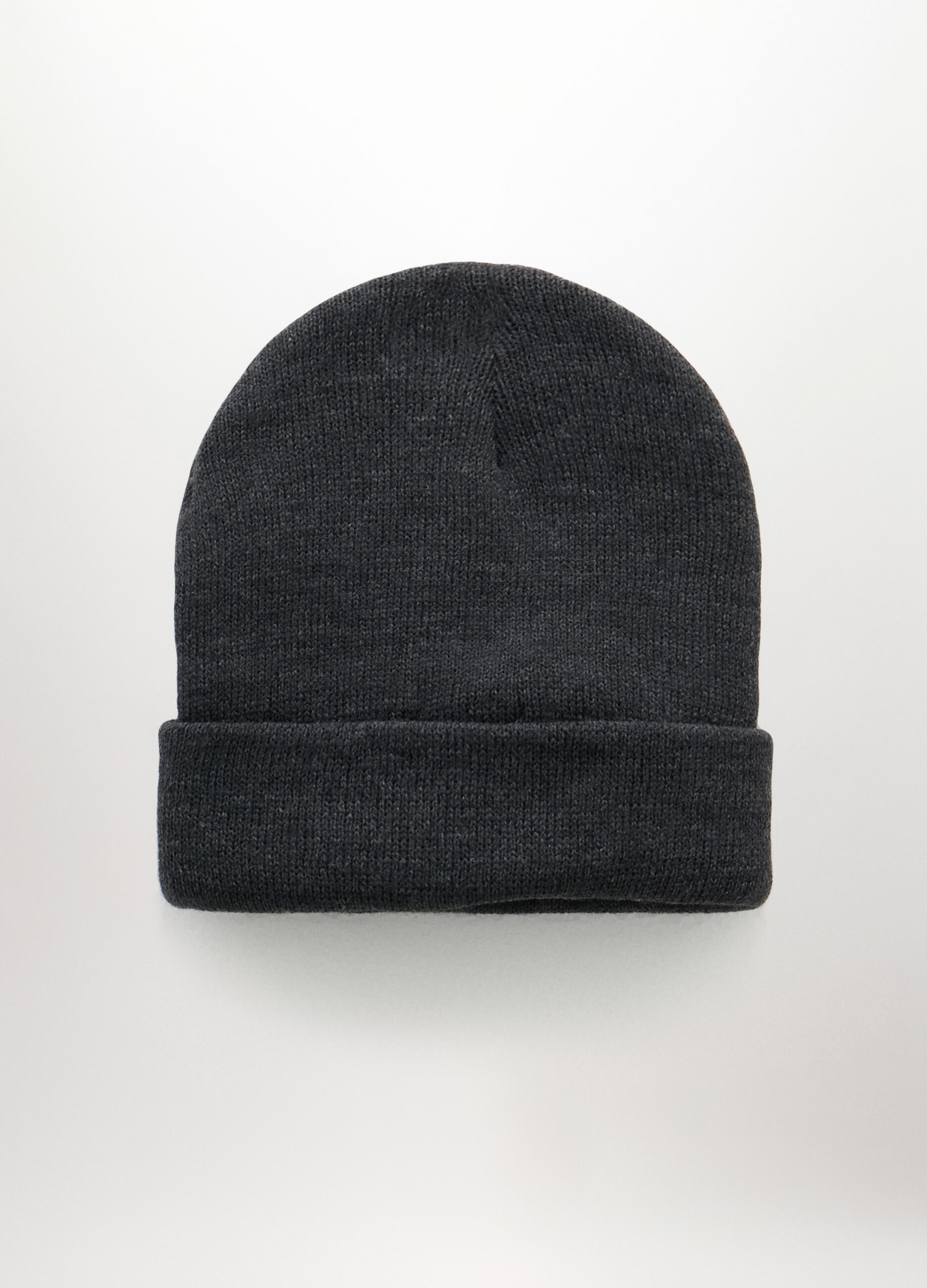 Berretto a costine con risvolto uomo_0