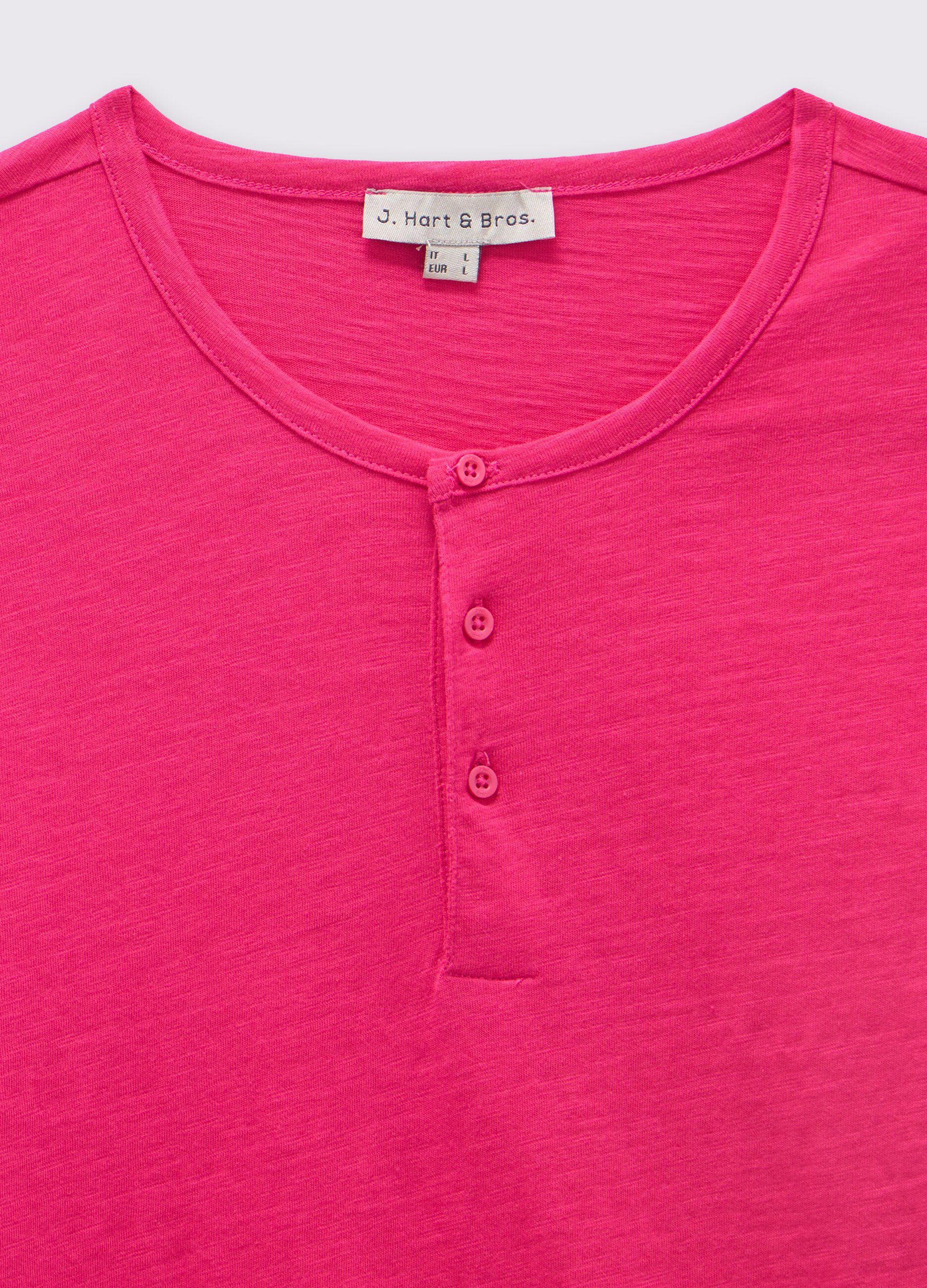 T-shirt in puro cotone con bottoni uomo_1