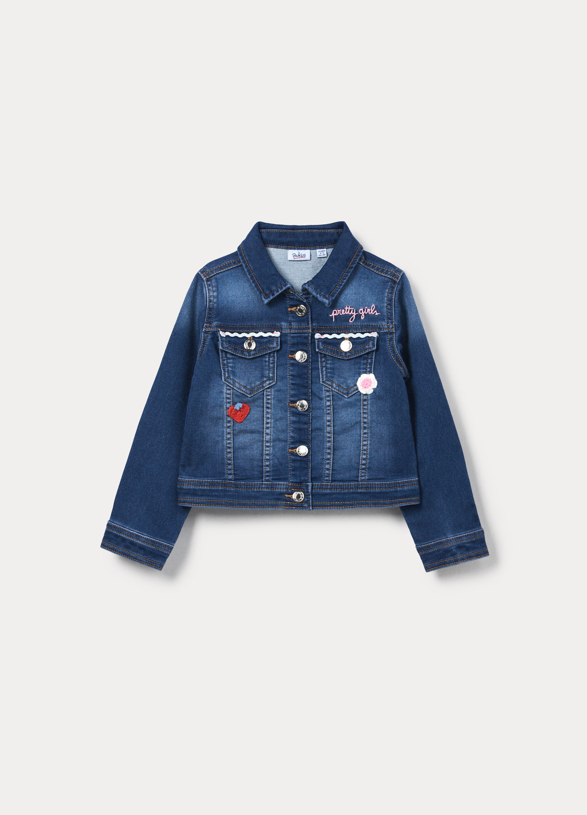 Giacca in stretch denim bambina_0