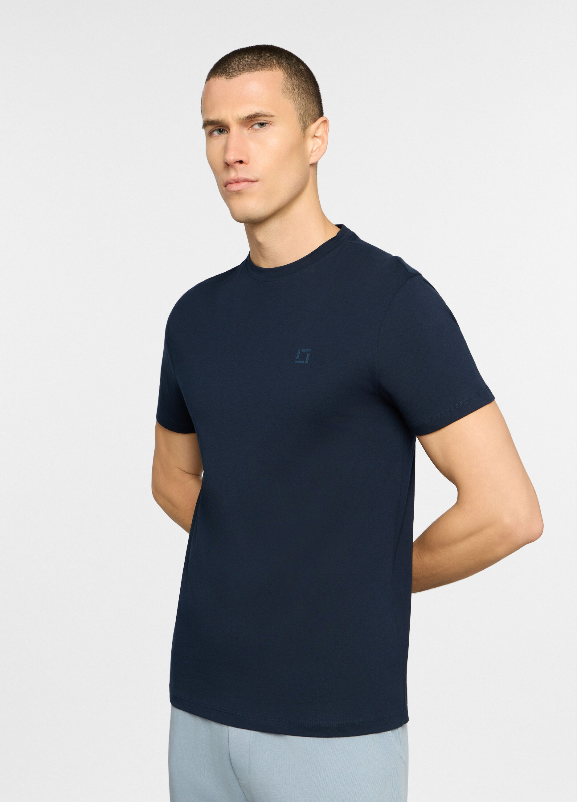 T-shirt slim fit in cotone uomo_0