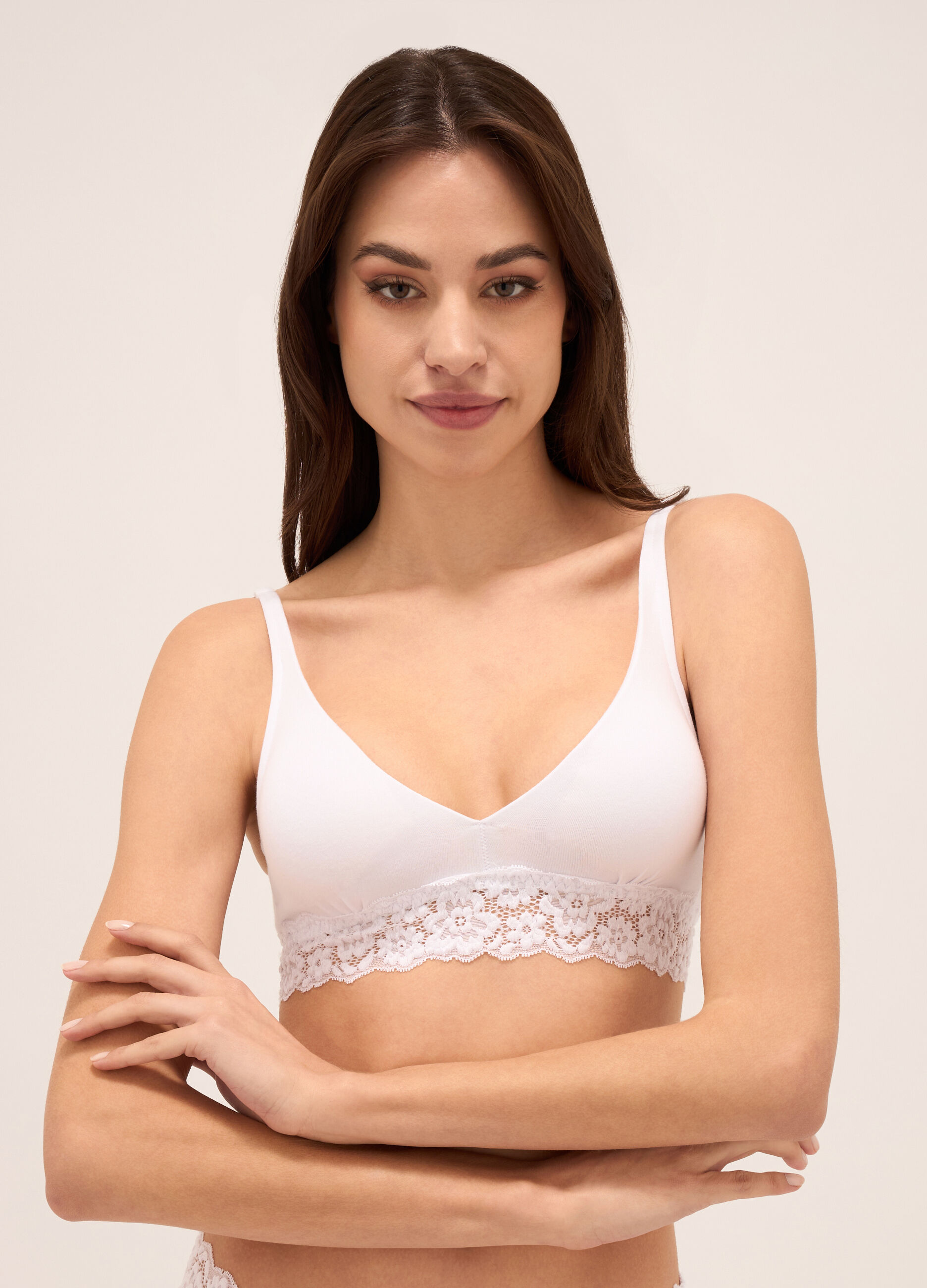 Slip a vita alta in cotone stretch donna_2