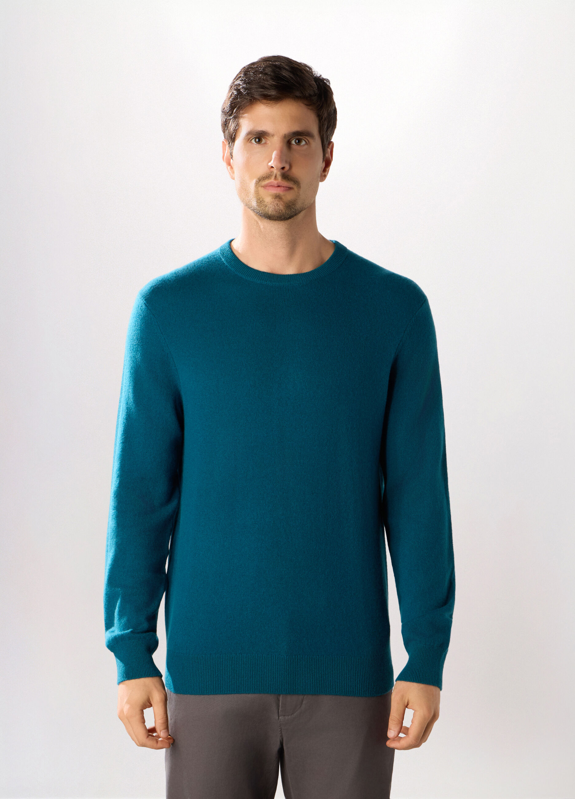 Maglione girocollo in cashmere uomo_0