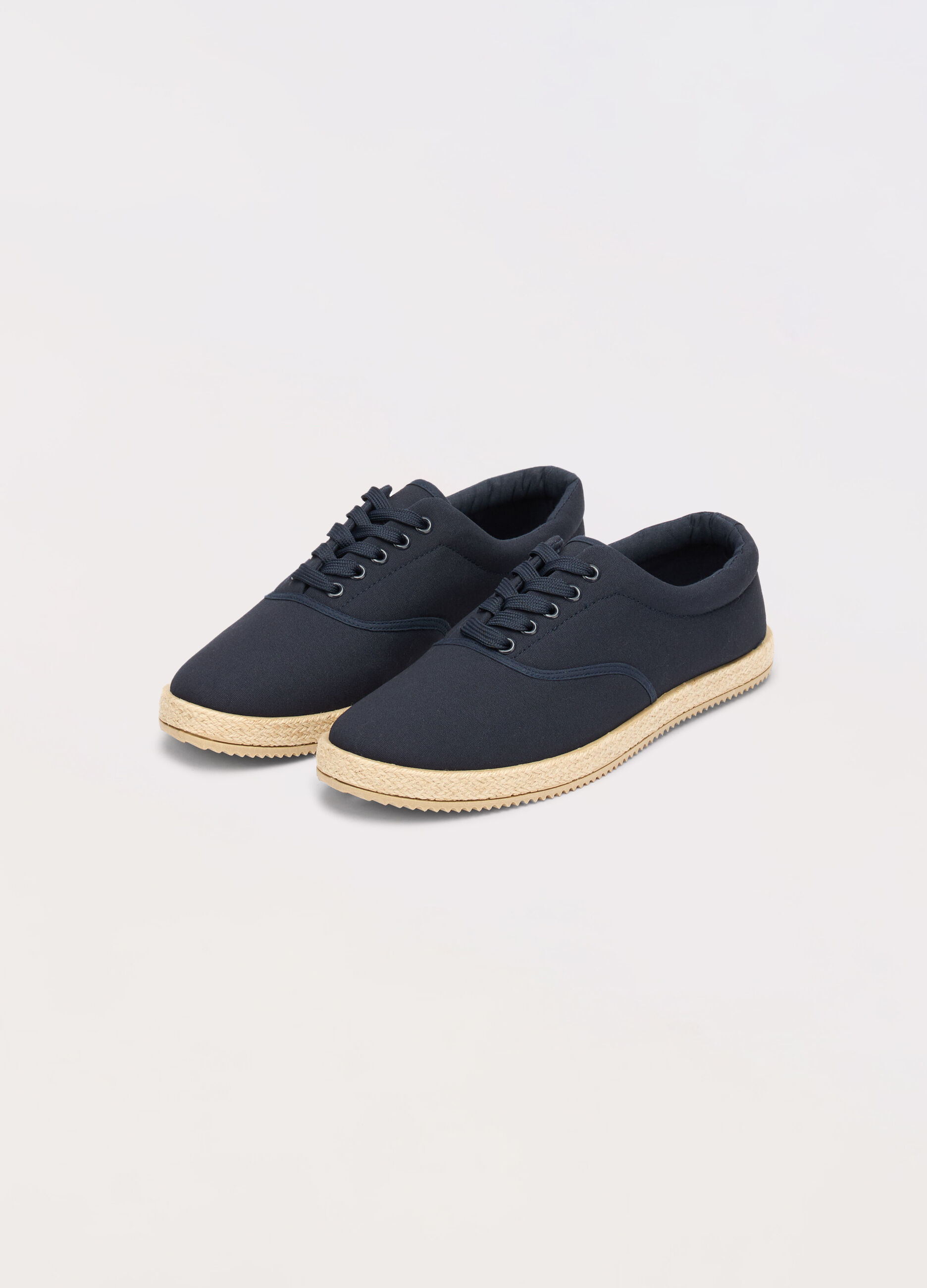 Sneaker con lacci e suola in corda uomo_2