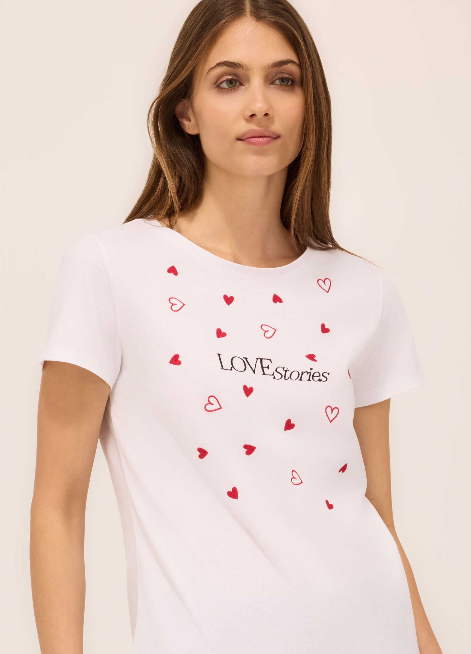 T-shirt in jersey di puro cotone donna_2