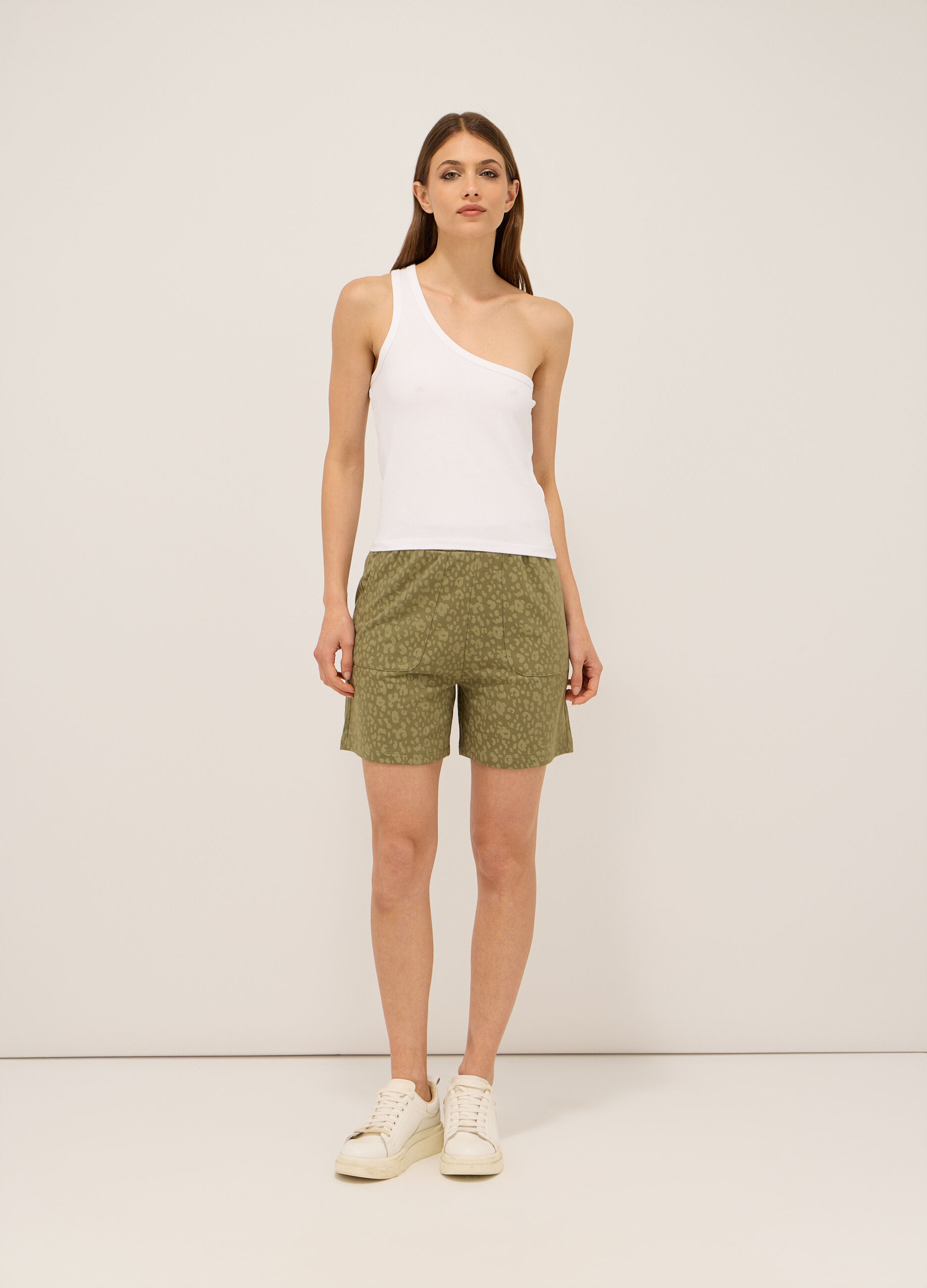 Shorts in french terry di puro cotone donna_0