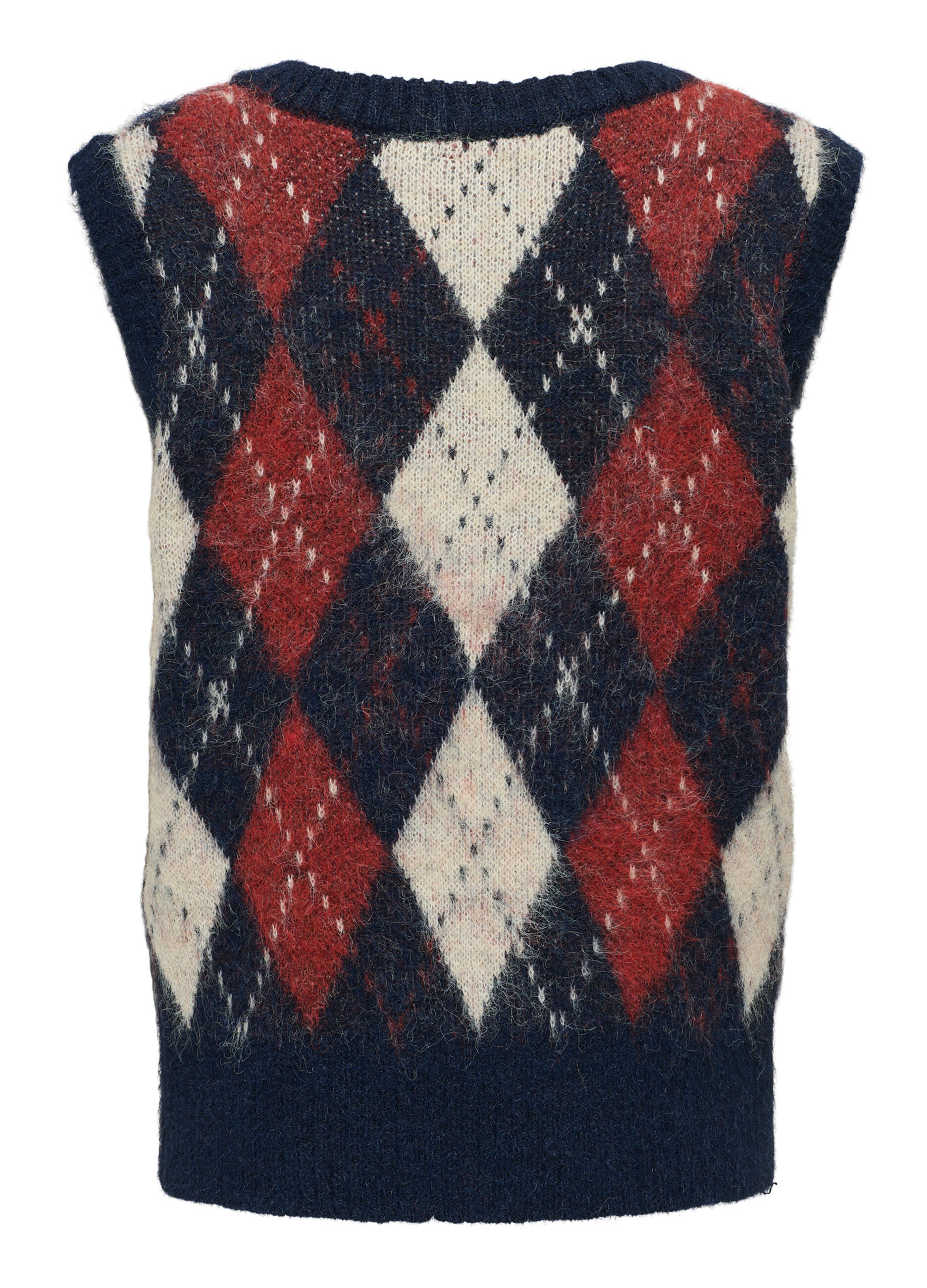 Gilet jacquard a quadri donna_6
