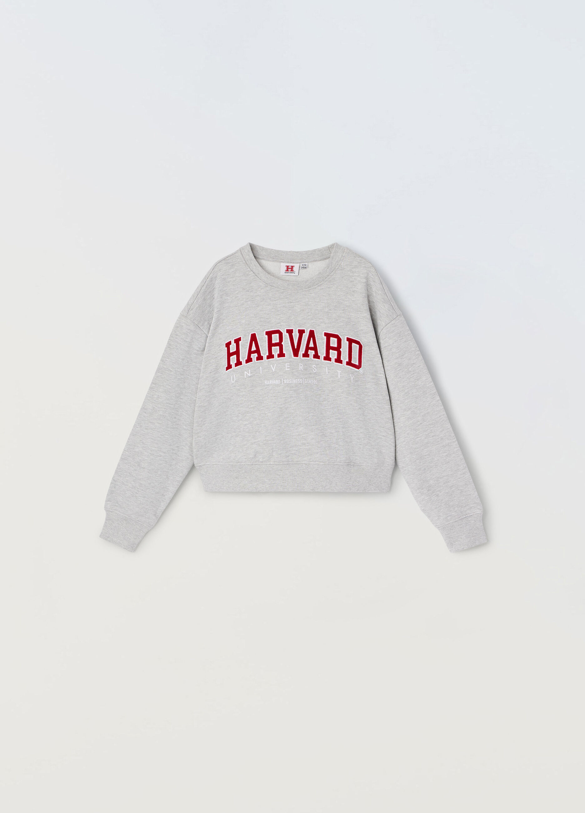 Felpa Harvard in cotone m&eacute;lange ragazza_0
