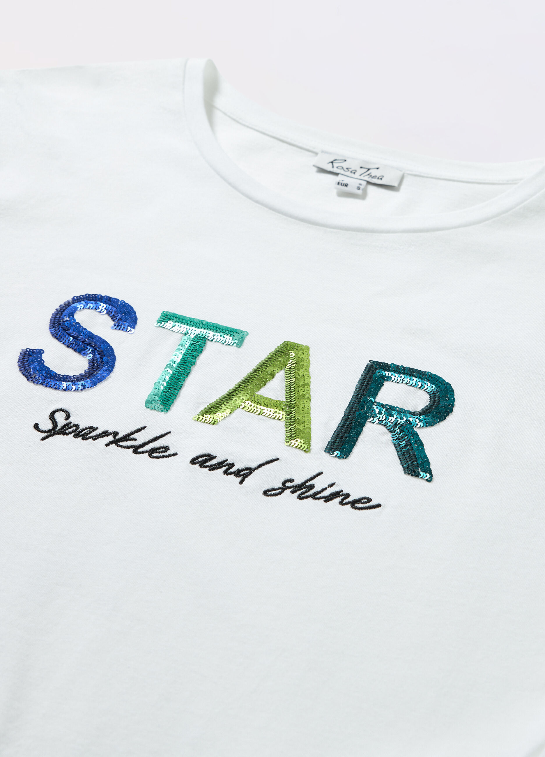 T-shirt in jersey di puro cotone donna_1
