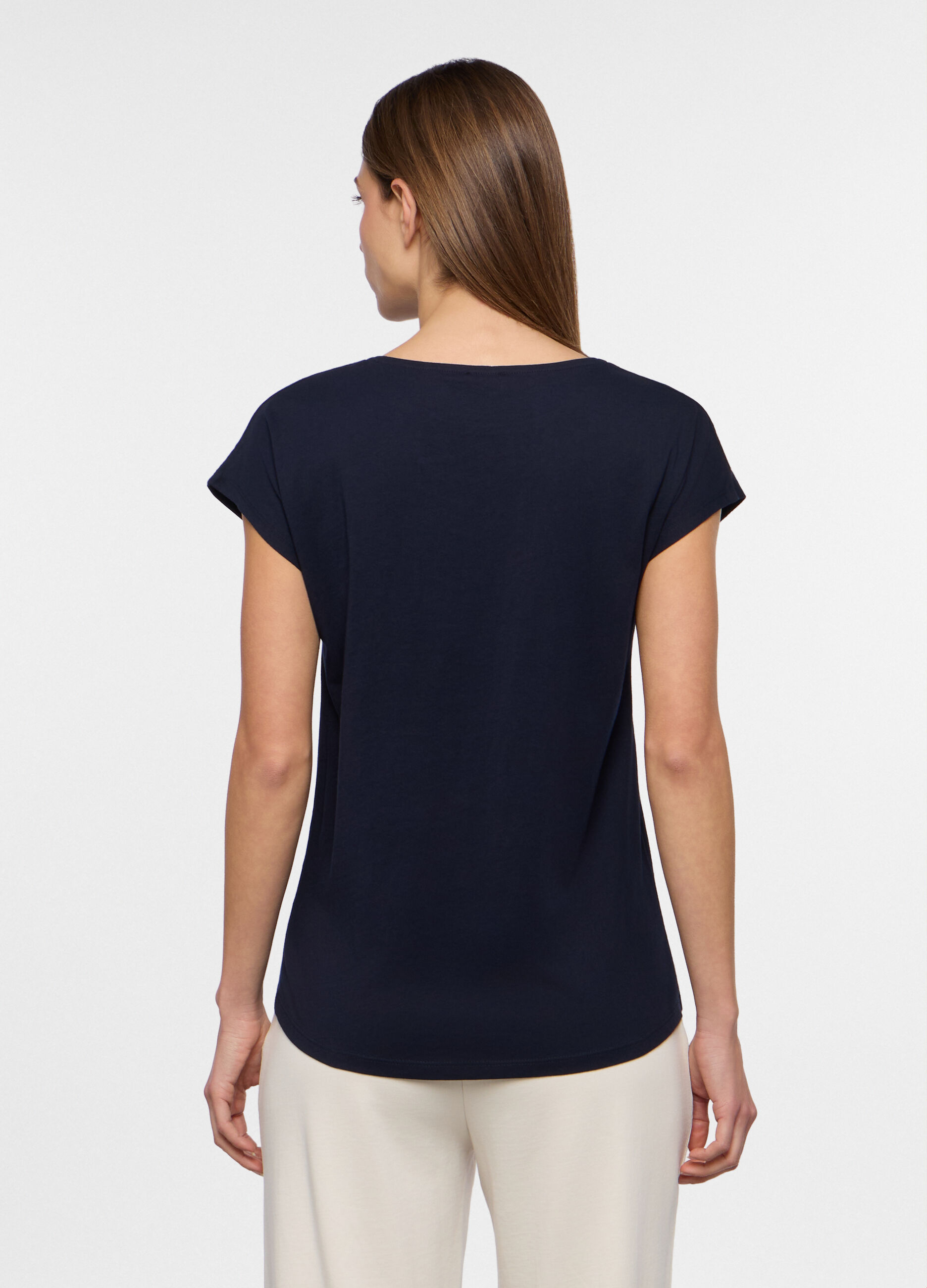 T-shirt girocollo donna_1