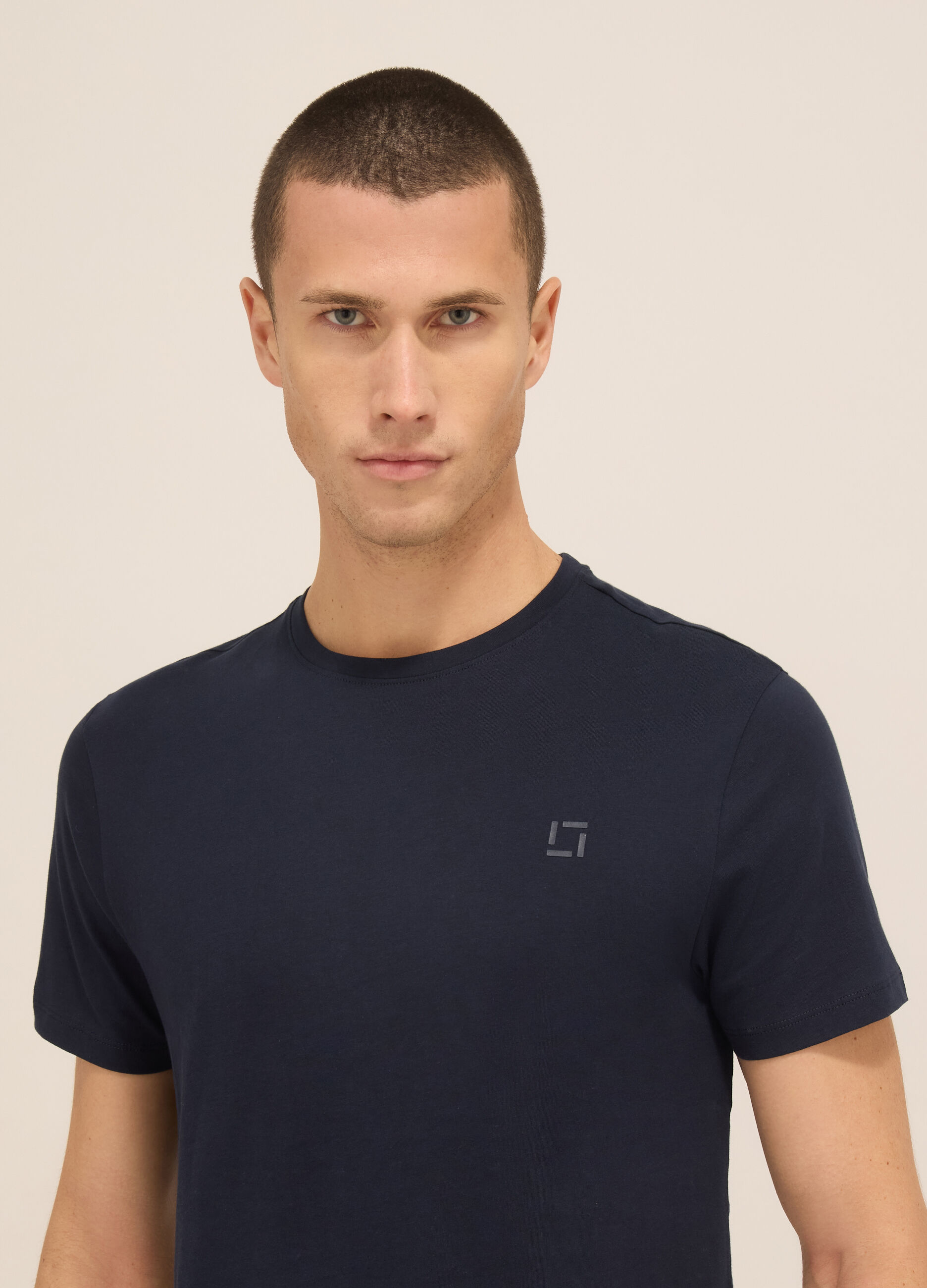 T-shirt girocollo in jersey di cotone uomo_2