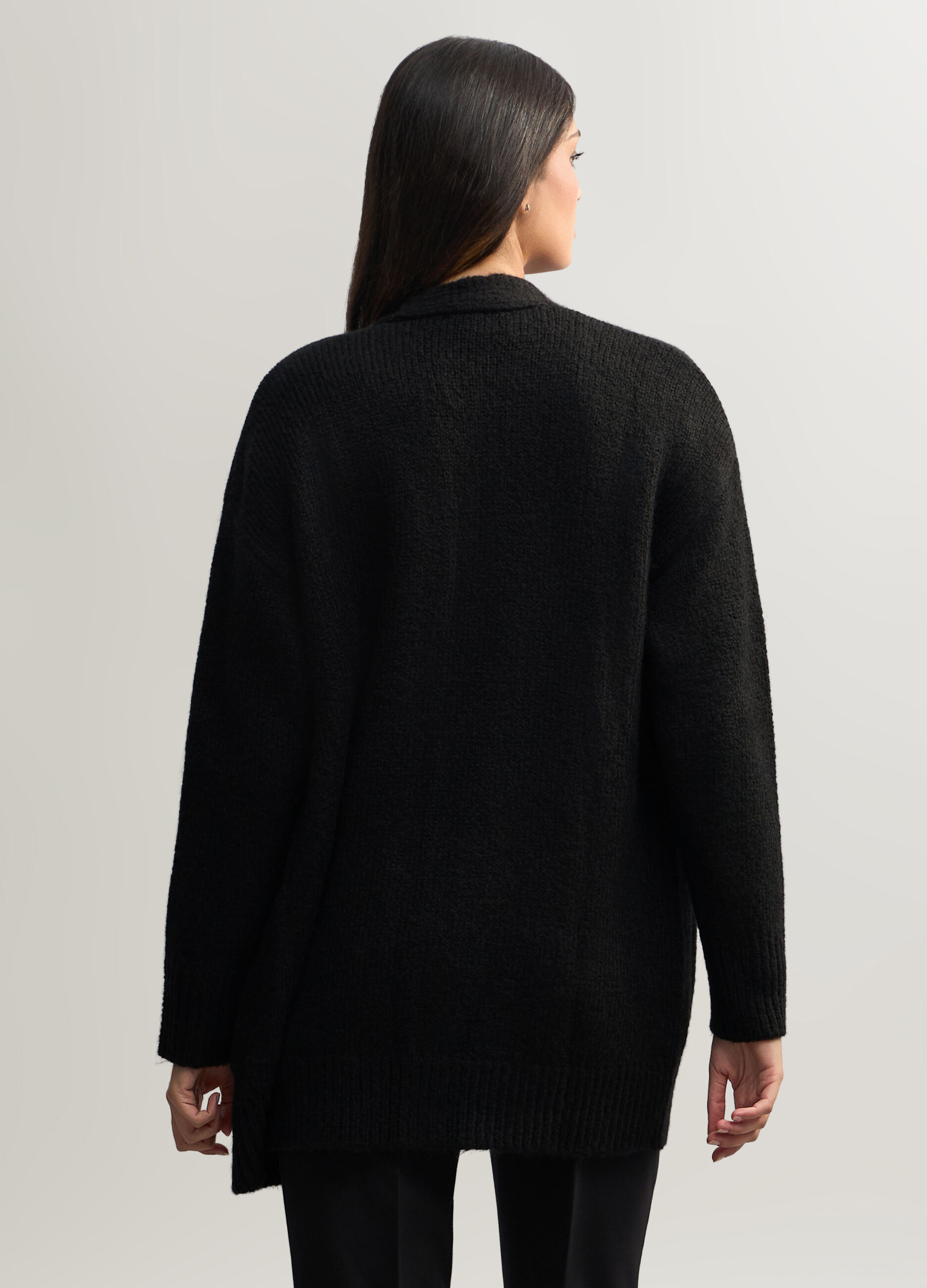 Cardigan lungo Fit Over aperto donna_1