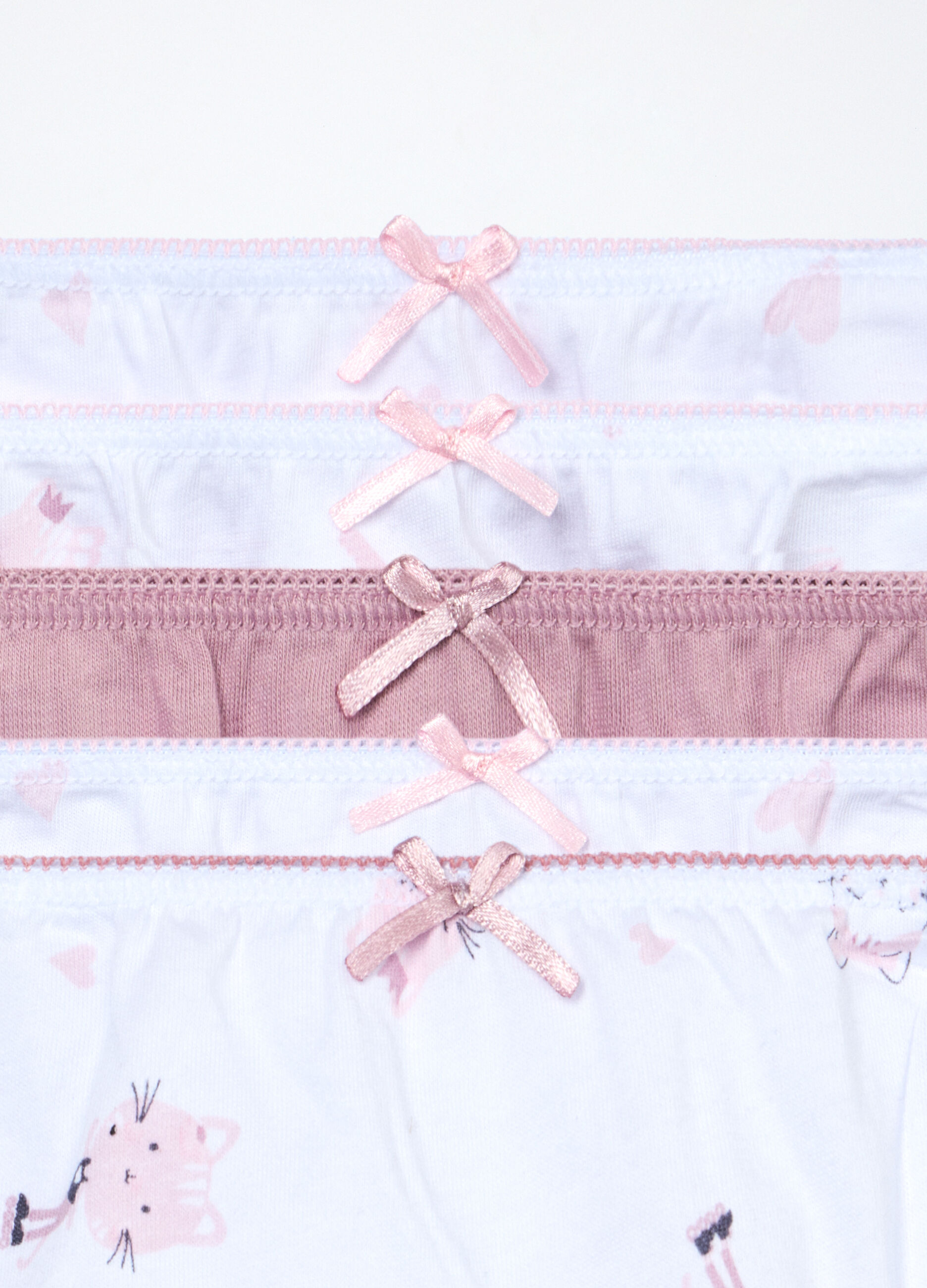 Pack 5 slip in jersey di puro cotone bambina_1