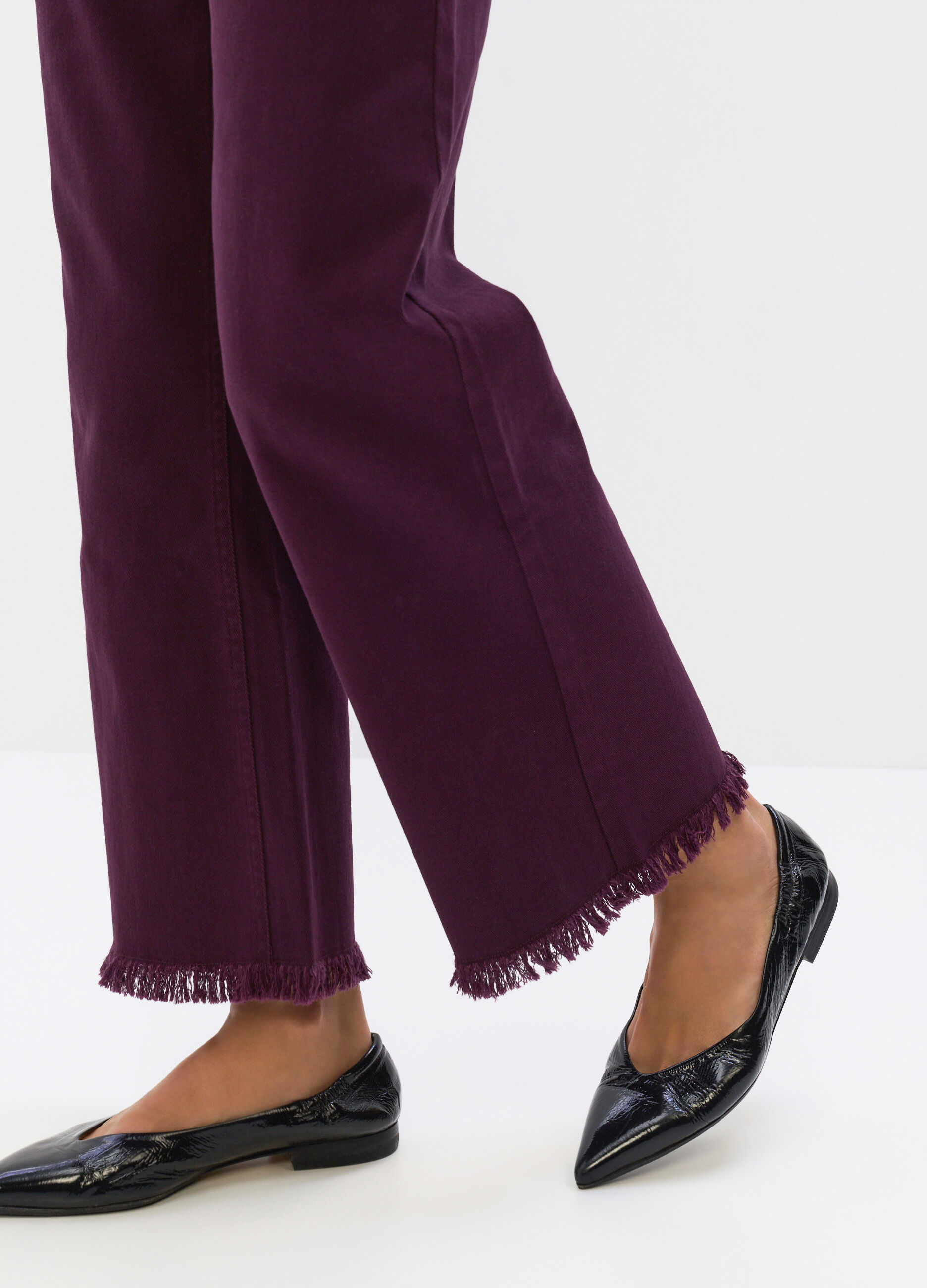 Pantaloni Relaxed Fit in denim di cotone stretch donna_3