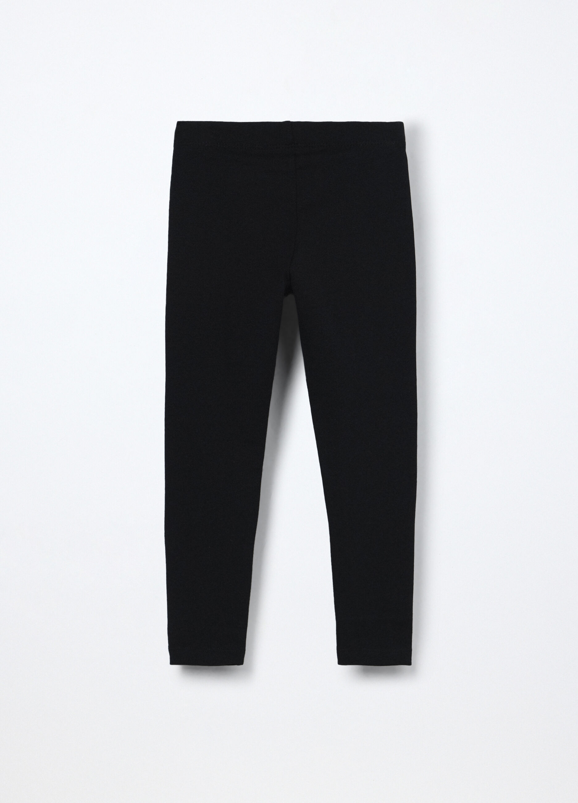 Leggings in french terry di cotone stretch bambina_1