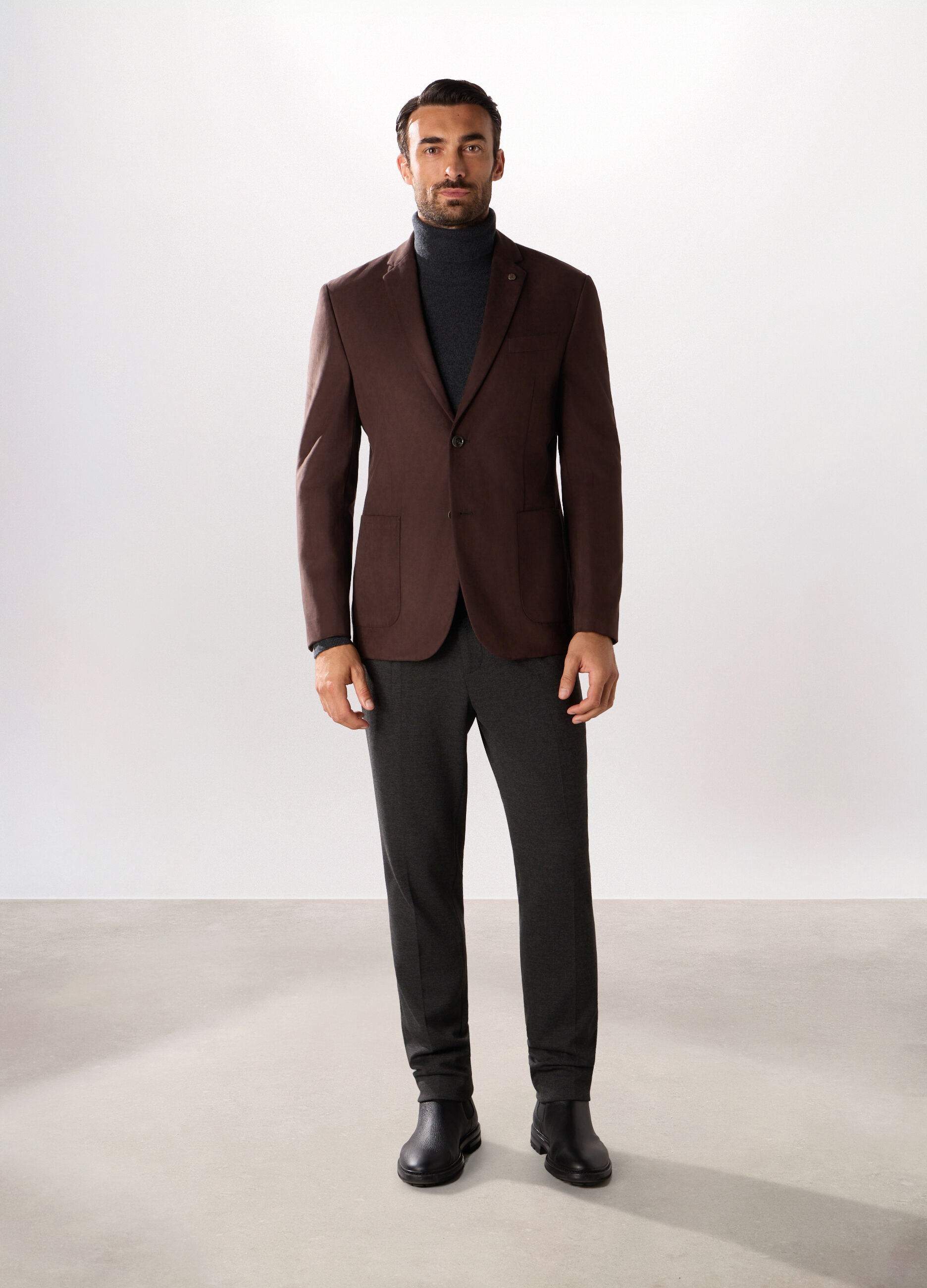 Blazer in ECOpelle scamosciata uomo_0