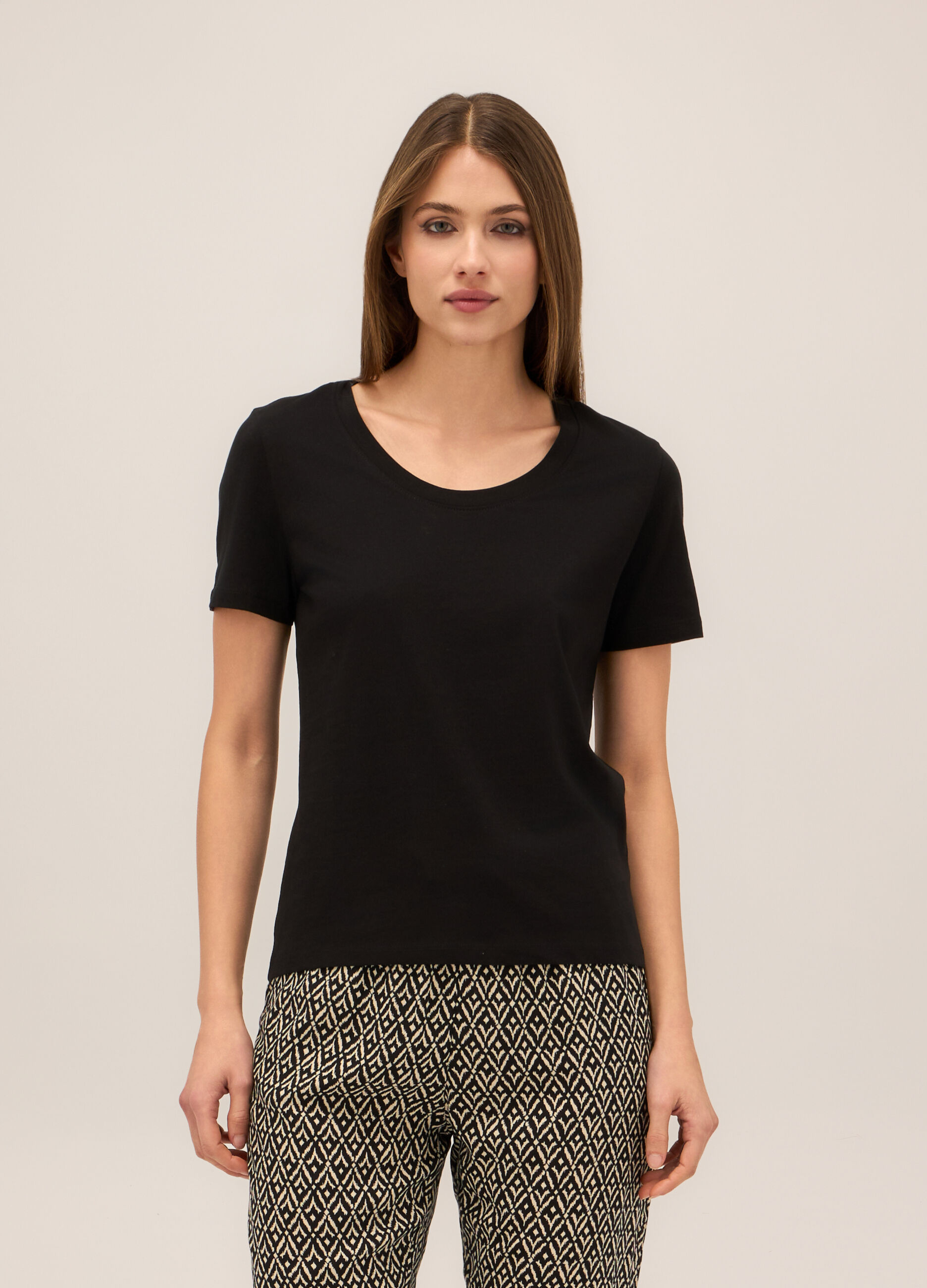 T-shirt in puro cotone donna_0