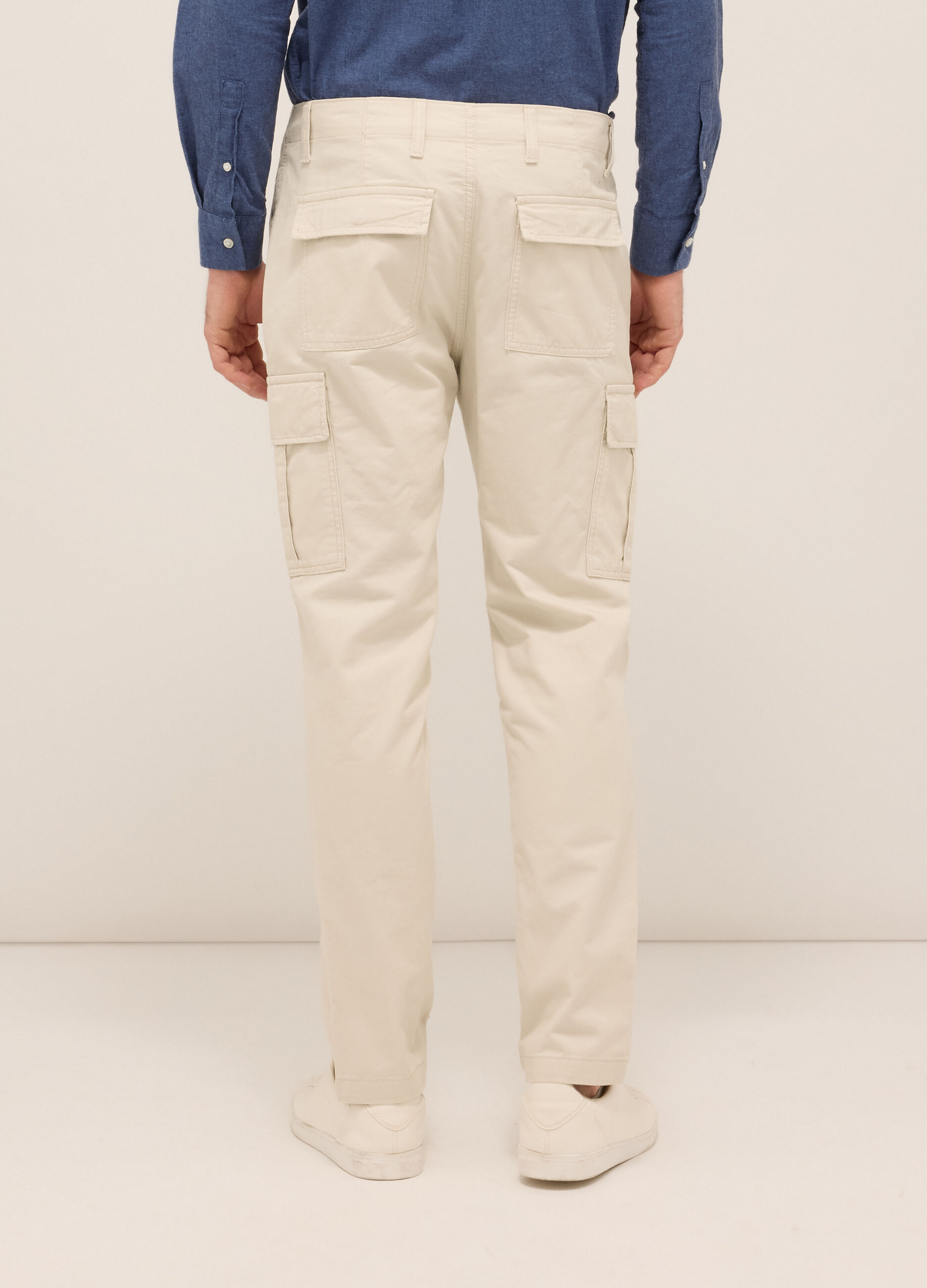 Pantalone cargo in twill di cotone uomo_1