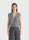 Gilet con scollo a V rasato donna_1