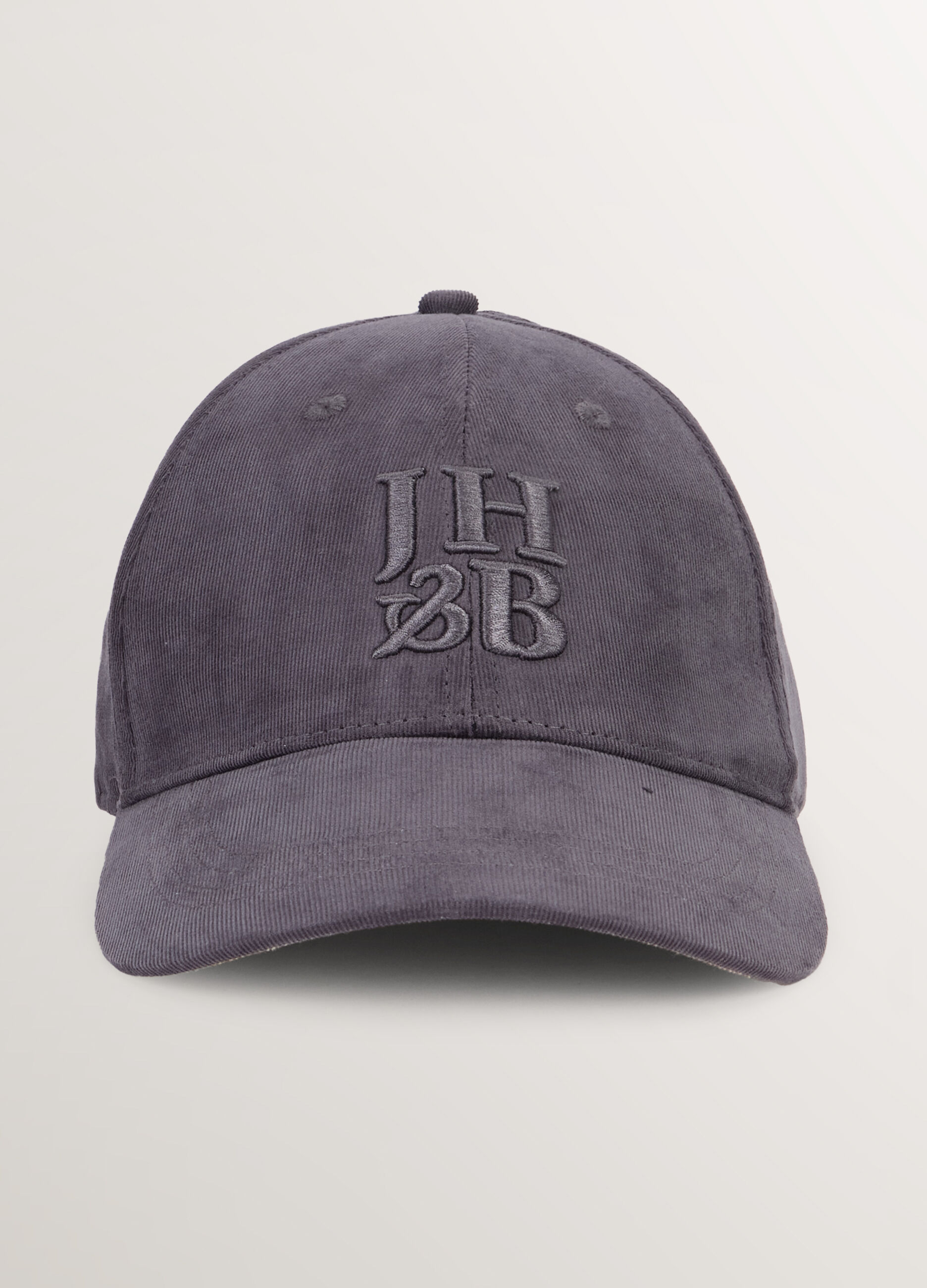 Cappello baseball in velluto a coste con logo uomo_0