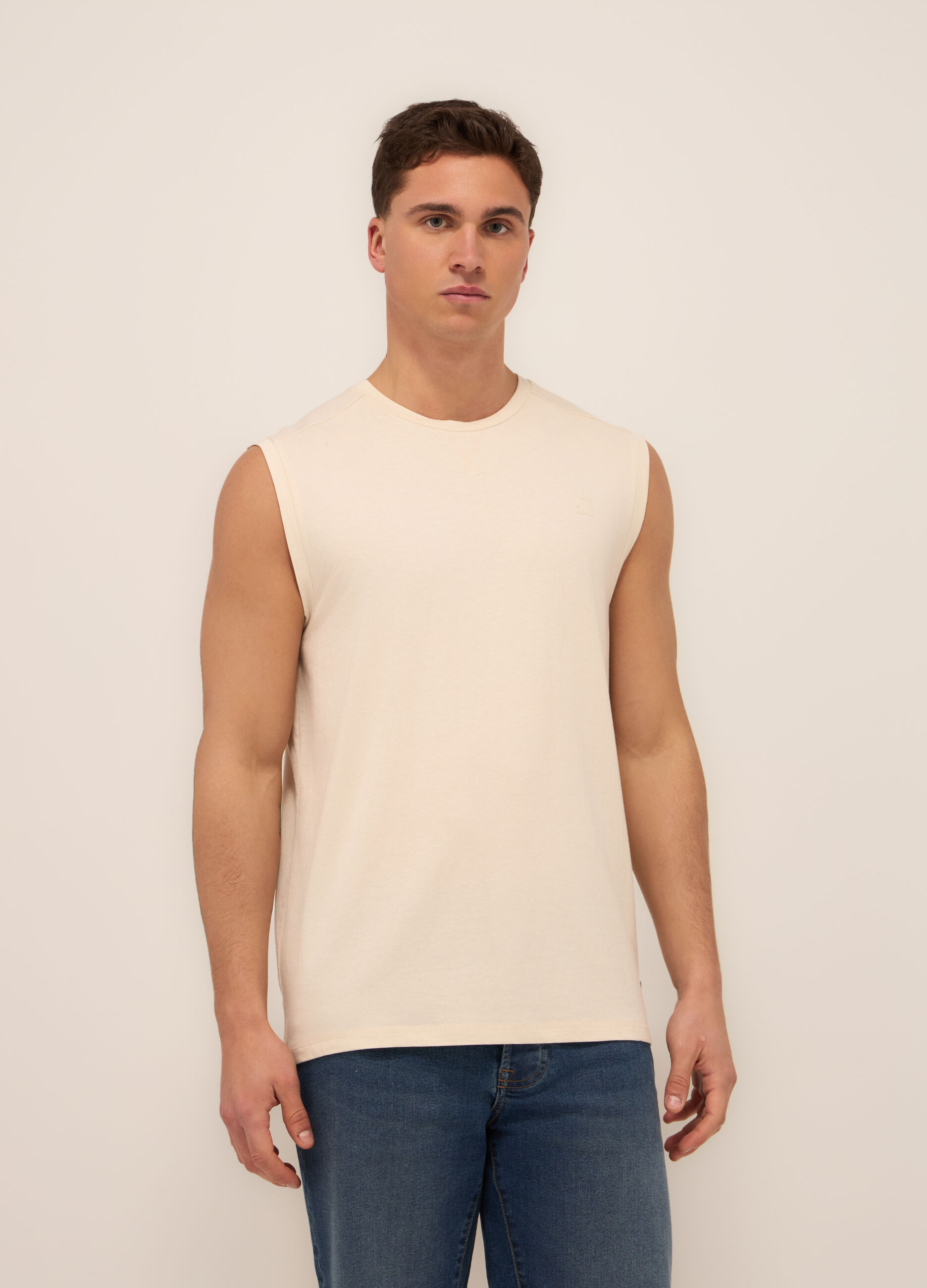 Canotta in cotone e modal stretch uomo_0