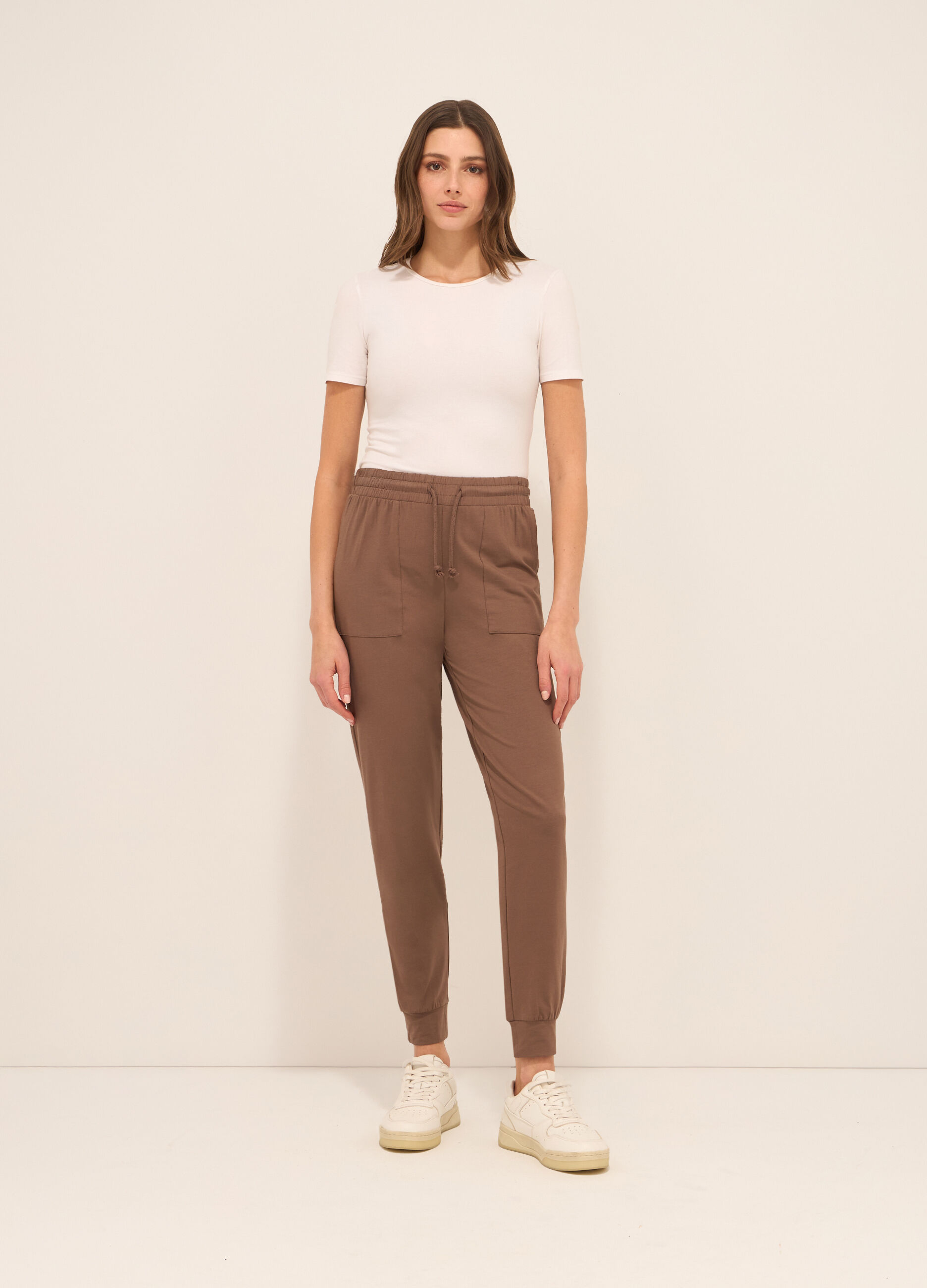 Jogger on cotone stretch donna_0
