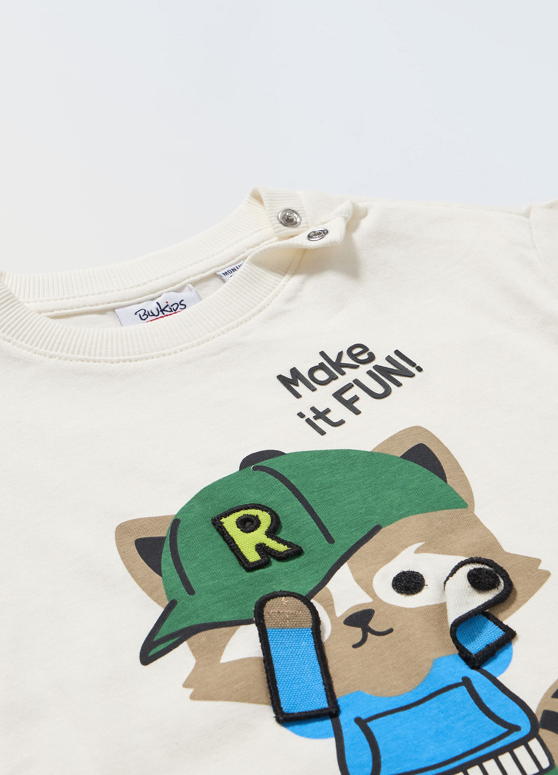 T-shirt a maniche lunghe in puro cotone neonato_1