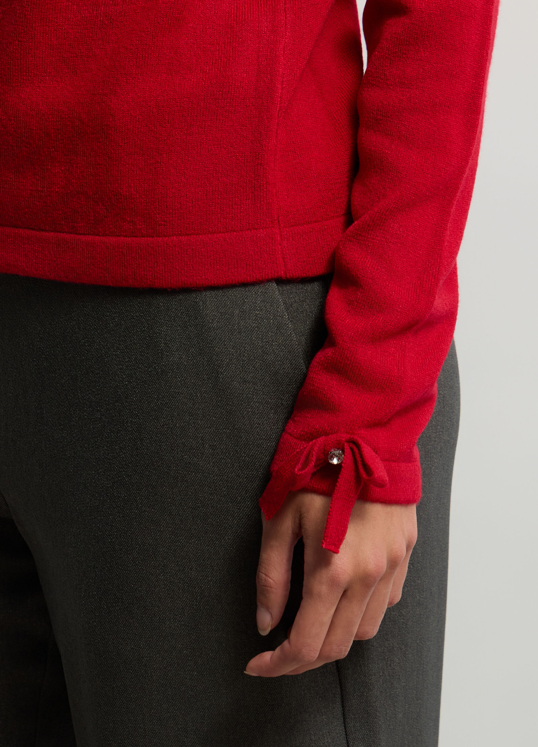 Maglia girocollo in costina donna_2