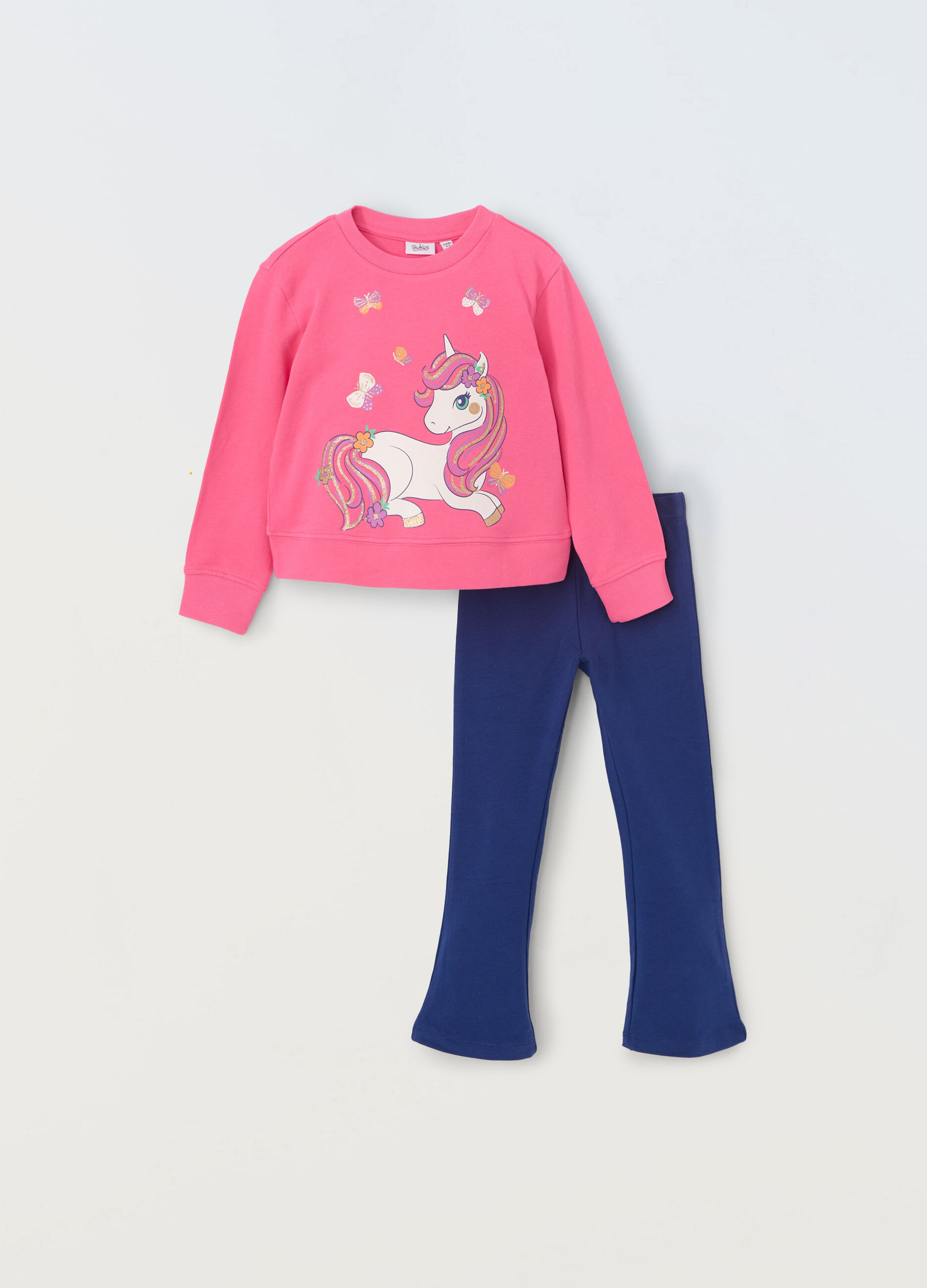 Jogging set in puro cotone bambina