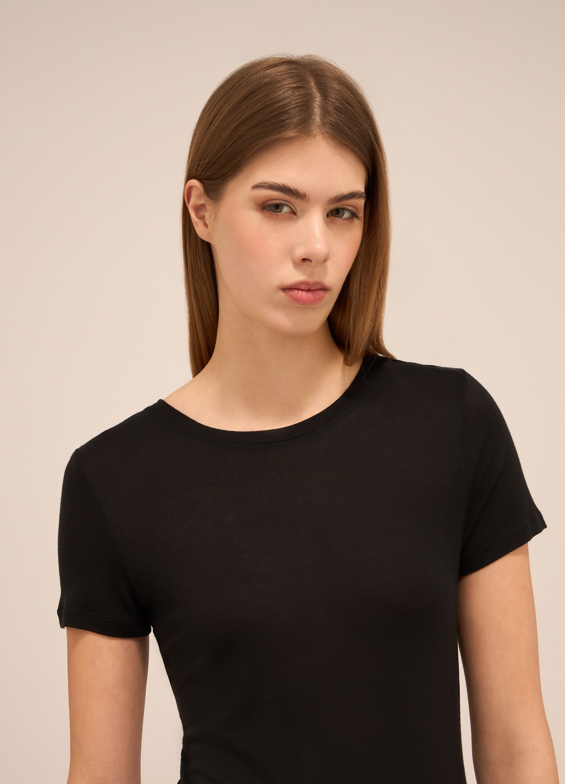 T-shirt in pura viscosa donna_2