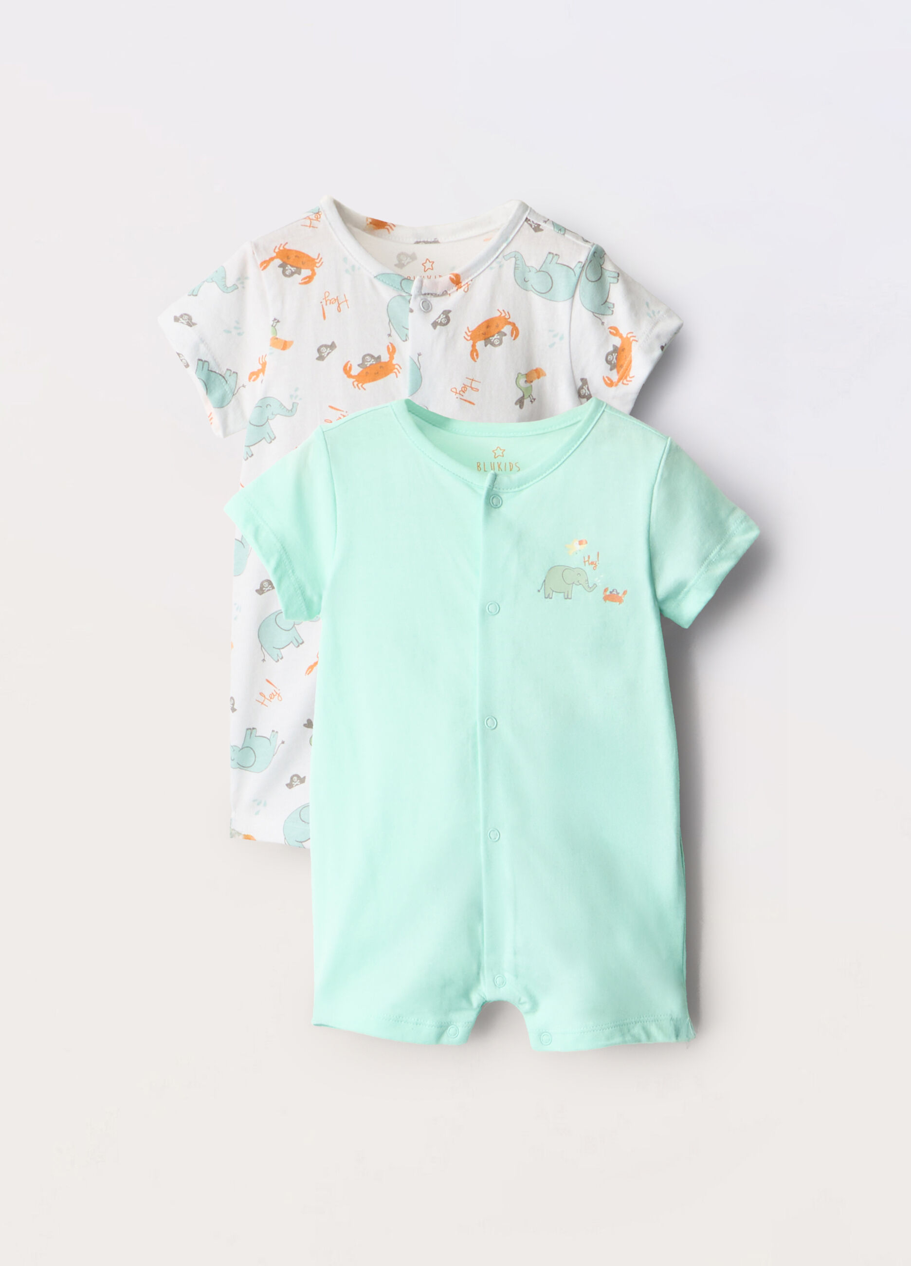 Pack 2 tutine pigiama in puro cotone neonato
