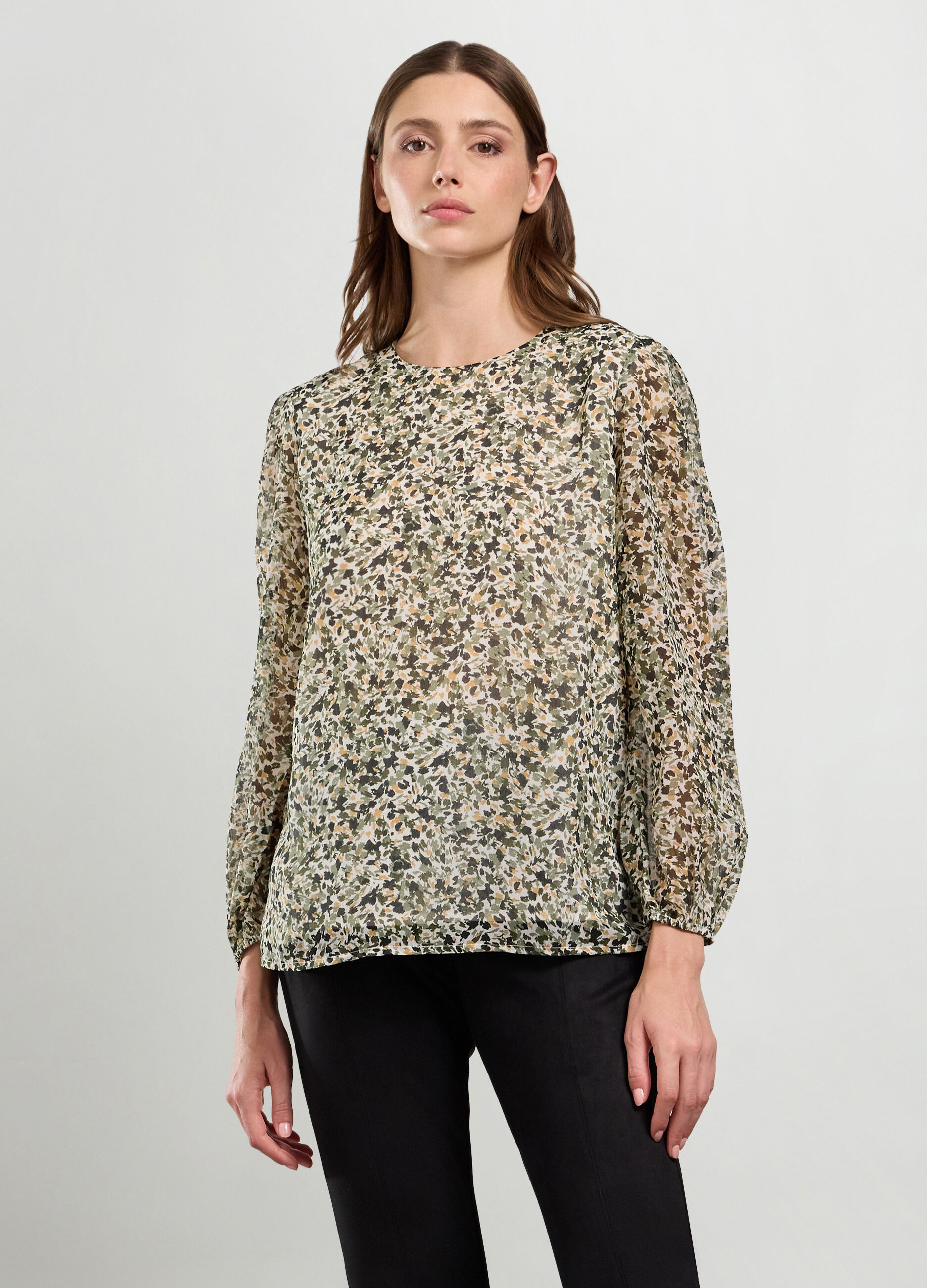 Blusa con stampa donna_0