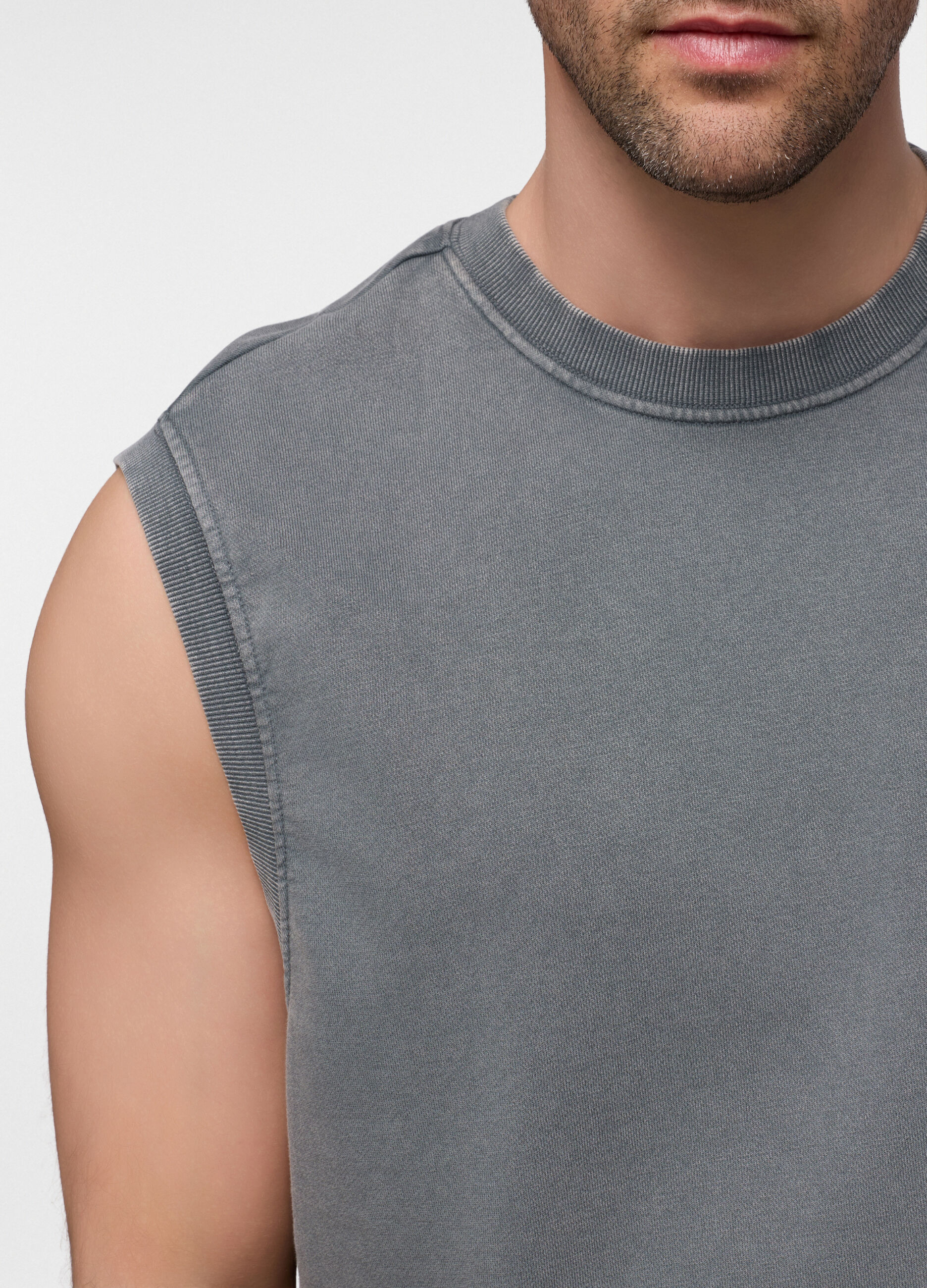 Canotta relaxed fit in misto cotone uomo_2