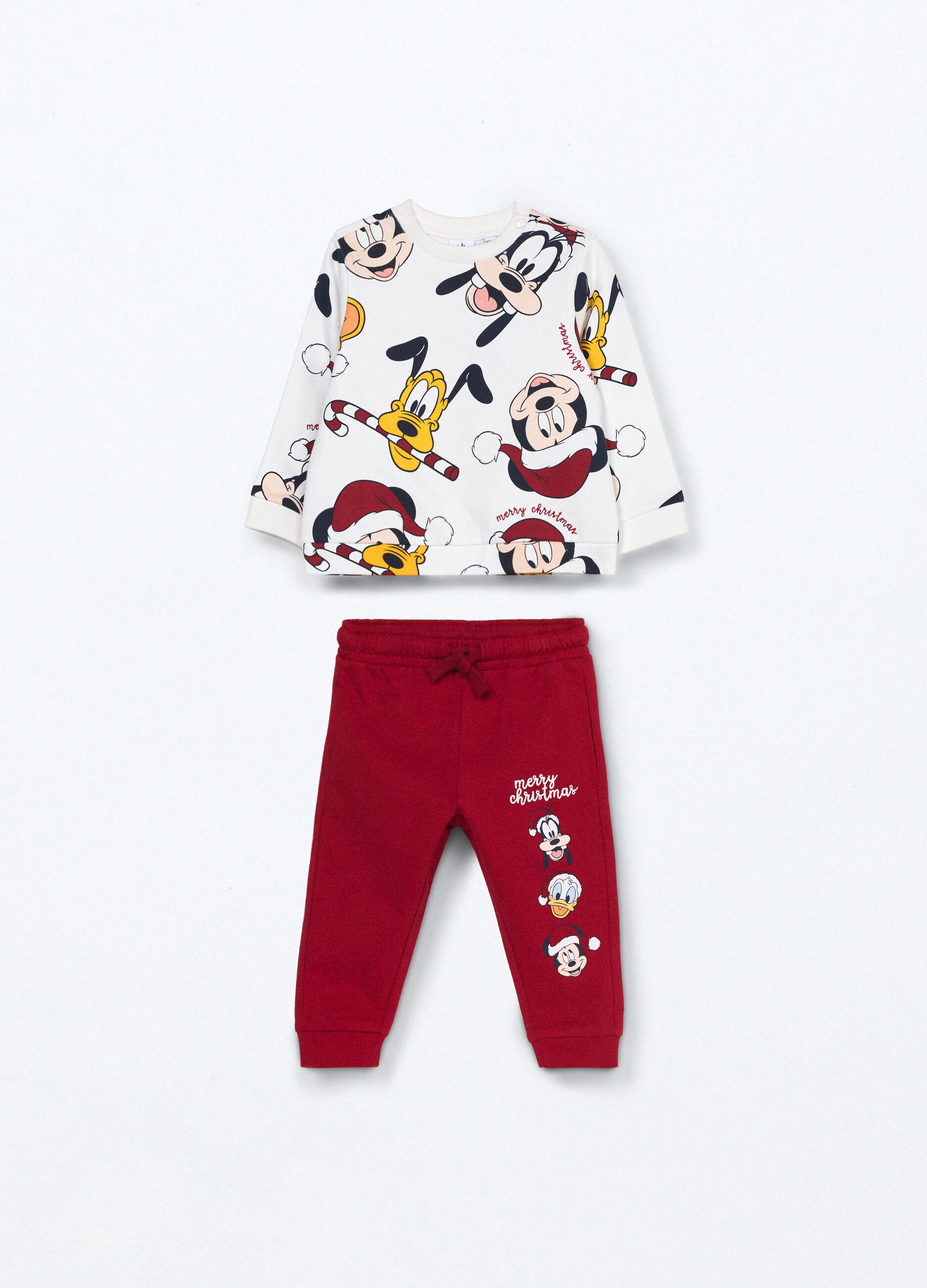 Jogging set in puro cotone fleece neonato_0