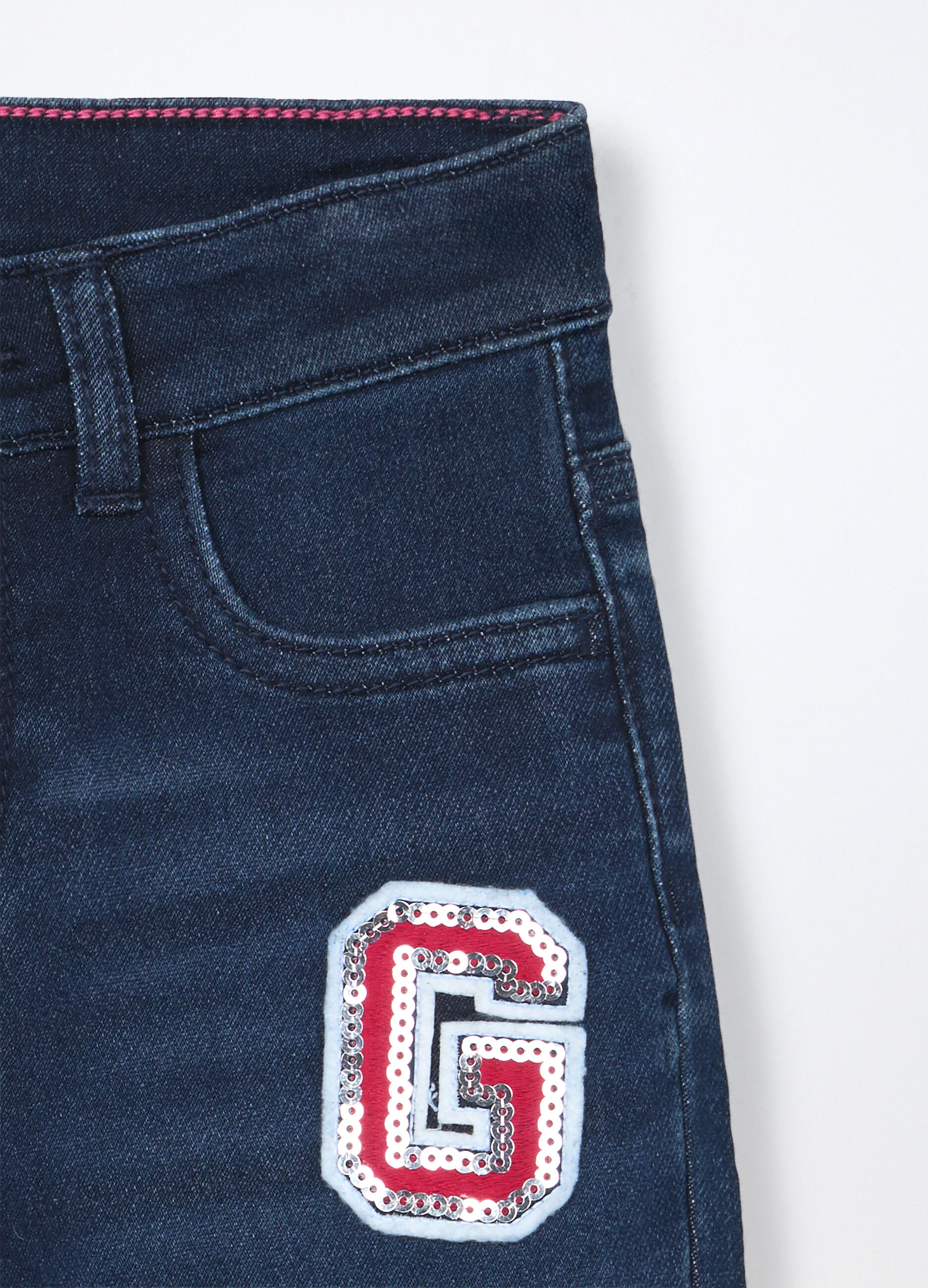 Pantaloni flare fit in denim bambina_2