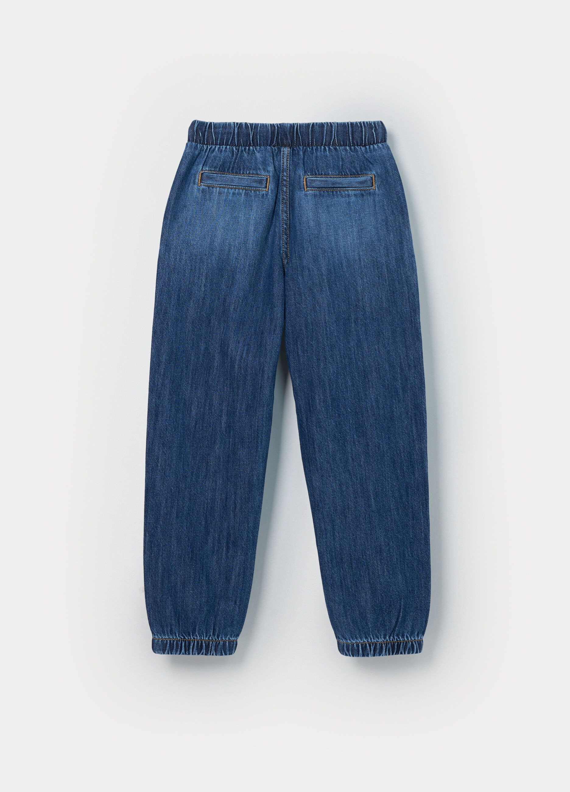 Jogger in denim misto cotone bambino_1
