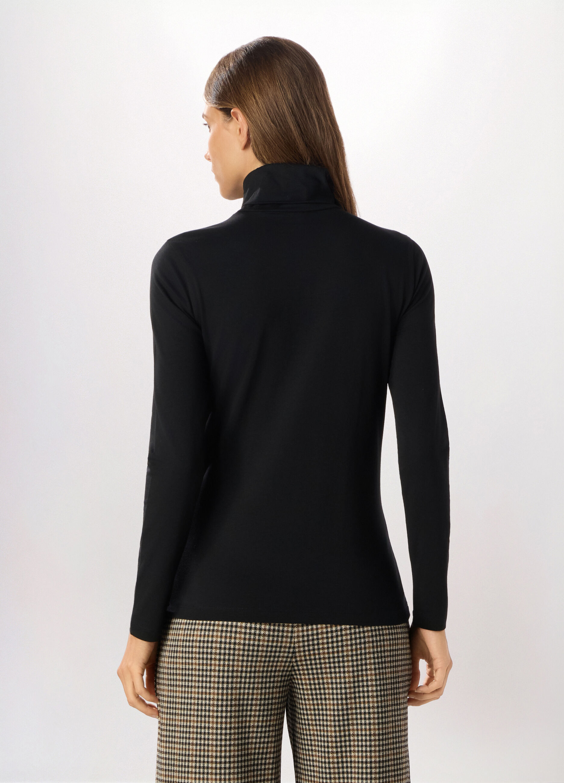 Lupetto in jersey di cotone stretch donna_1