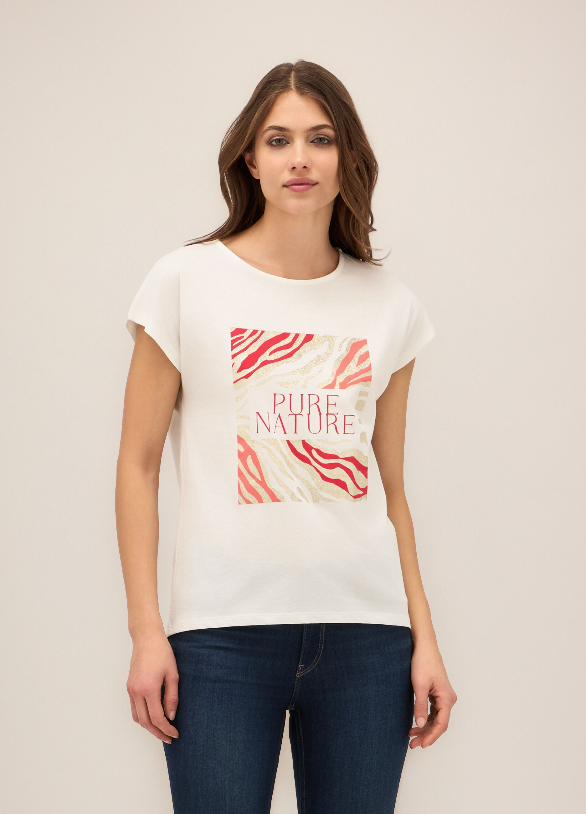 T-shirt in puro cotone donna_0