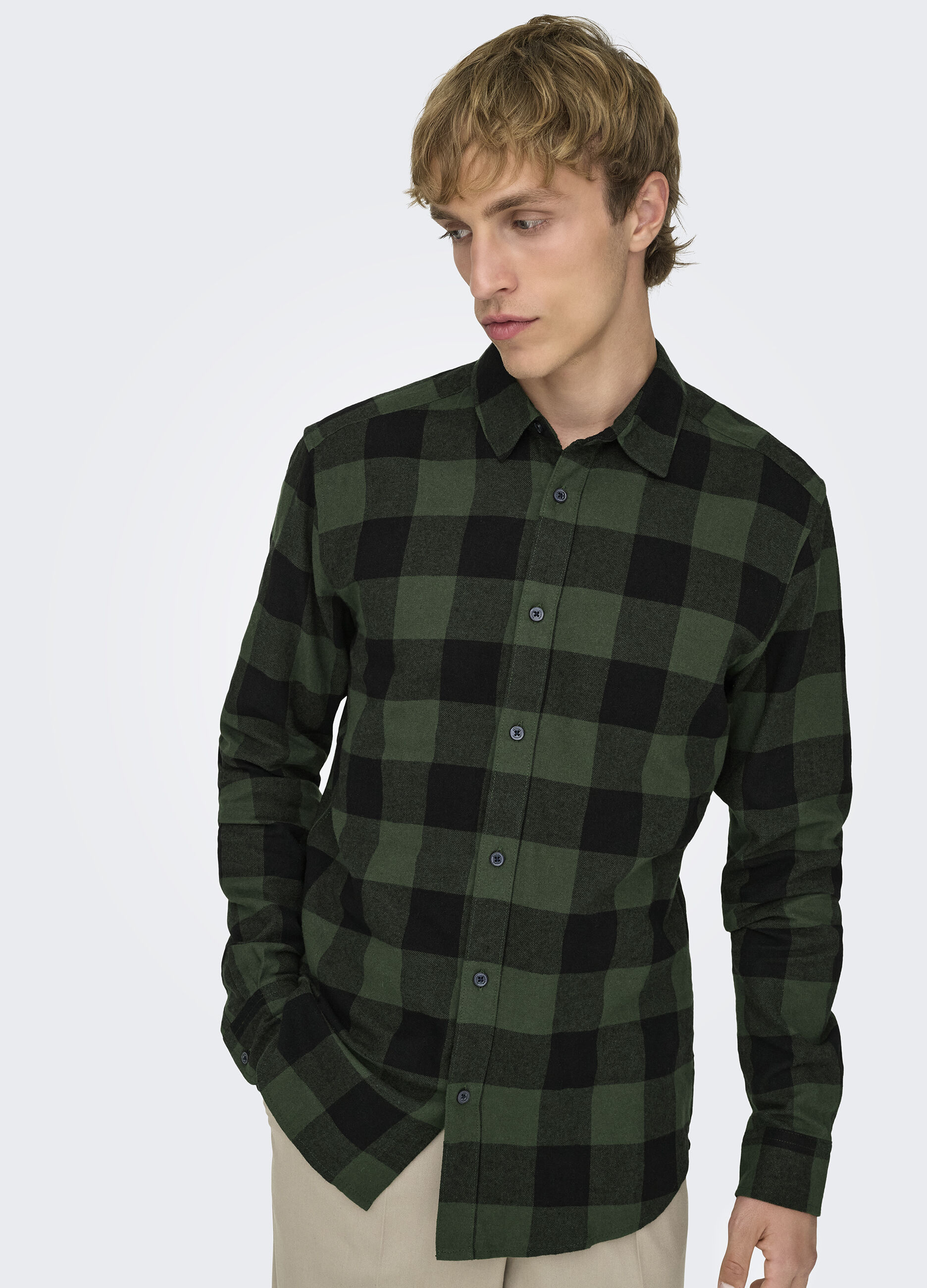 Camicia in flanella a quadri uomo_1