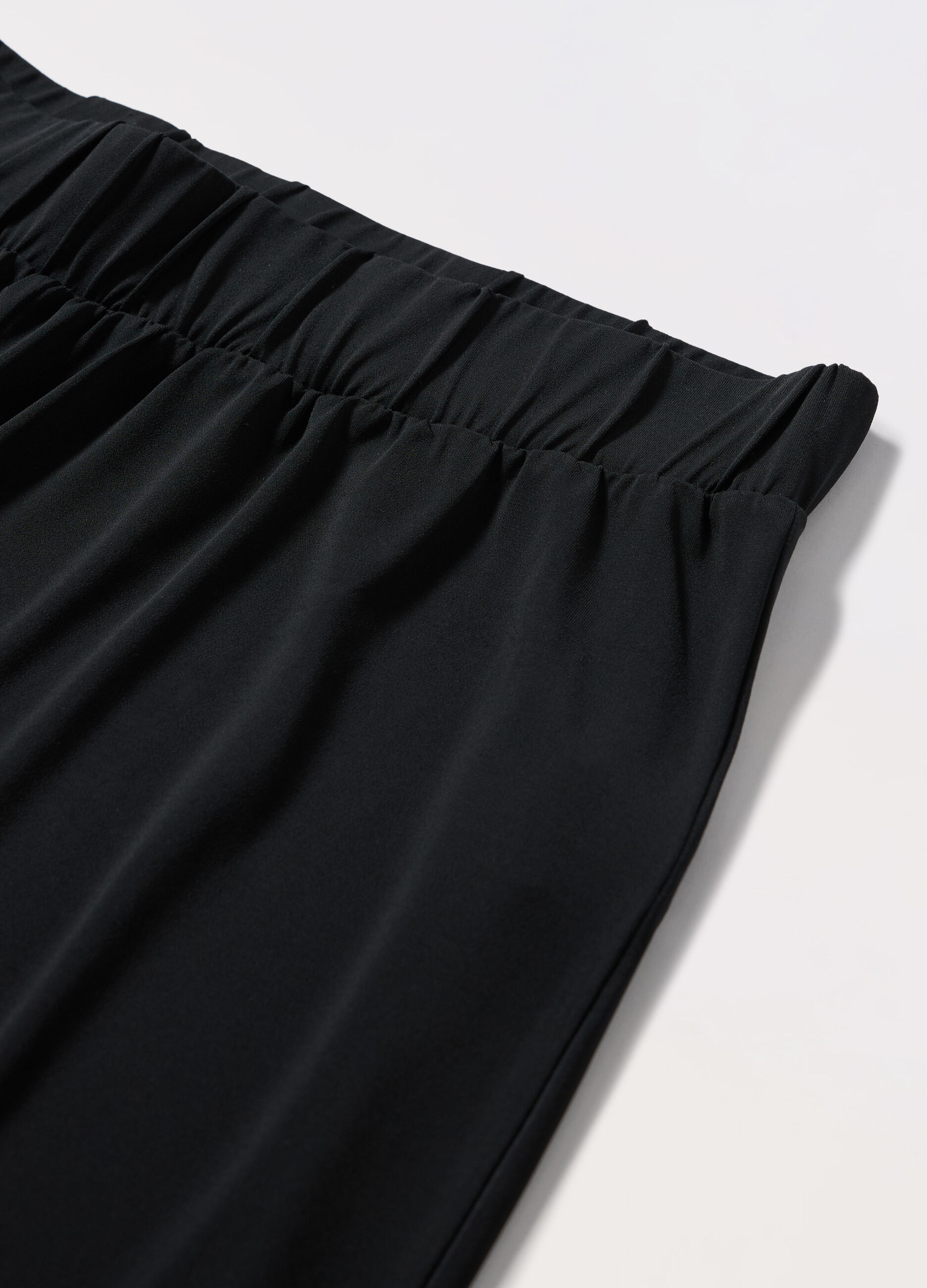 Pantaloni palazzo in tessuto stretch donna curvy_1