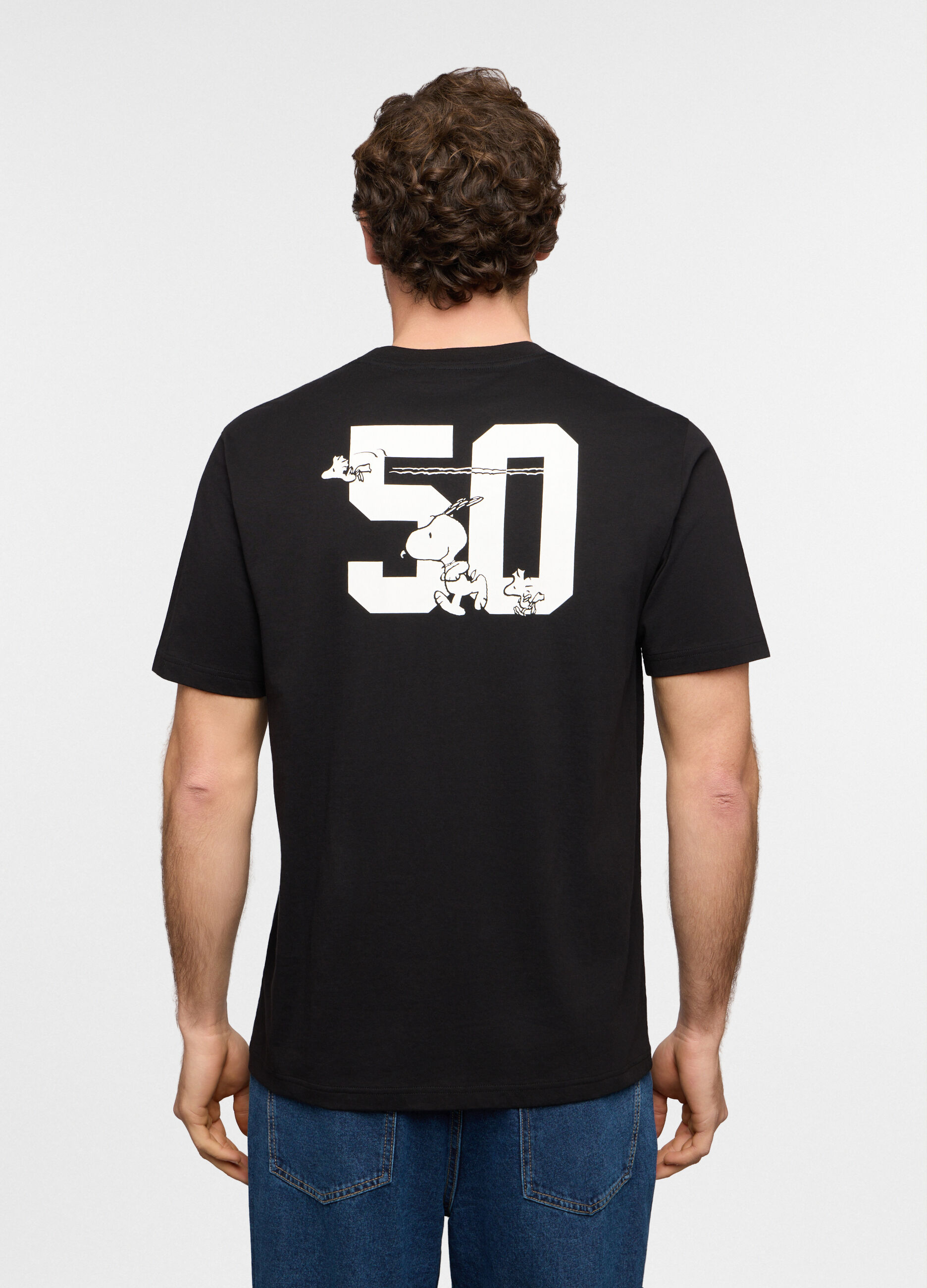 T-shirt girocollo con stampa Peanuts uomo_1